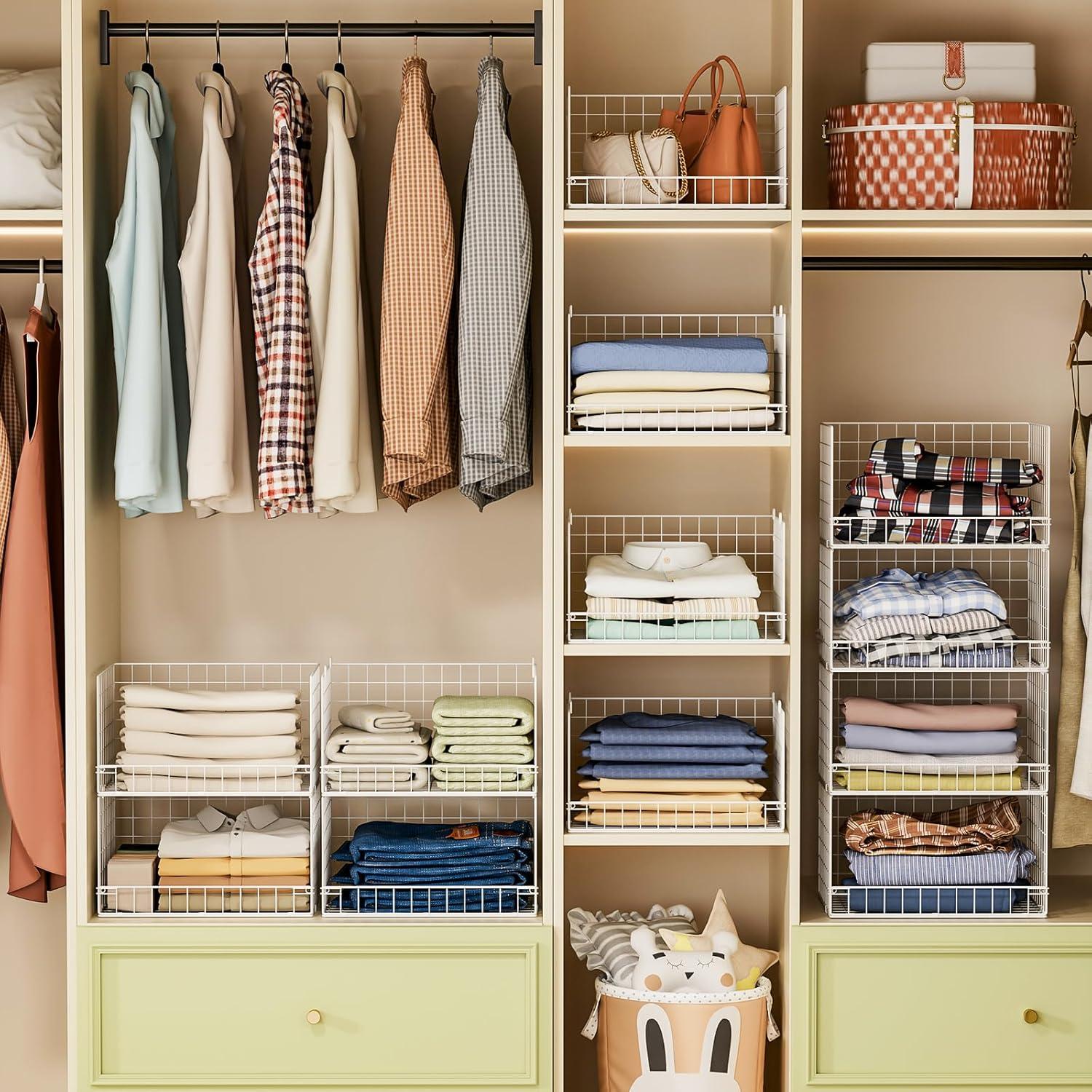 Organizador de Closet Yociyoga 4 Niveles Blanco Ahorra Espacio