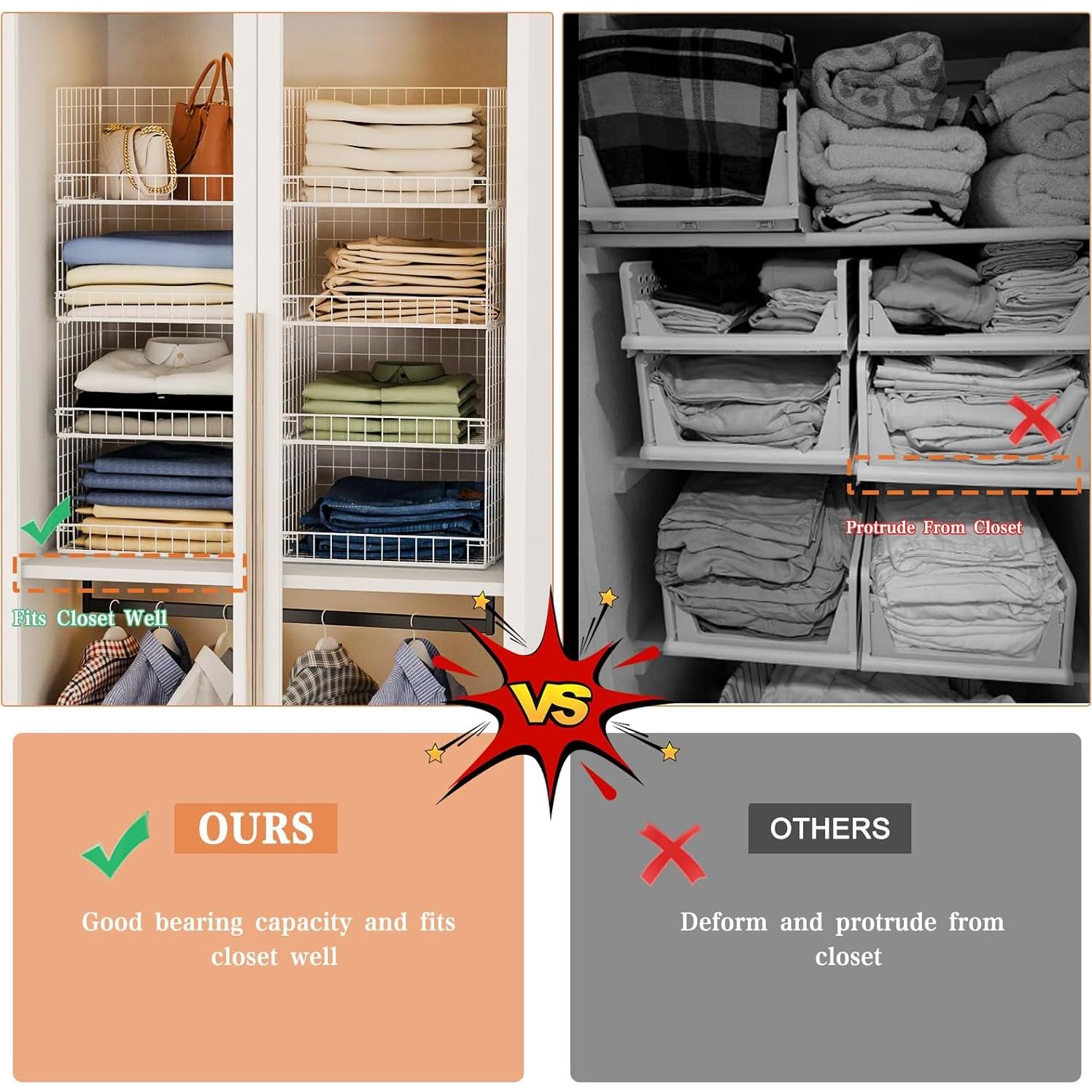 Organizador de Closet Yociyoga 4 Niveles Blanco Ahorra Espacio