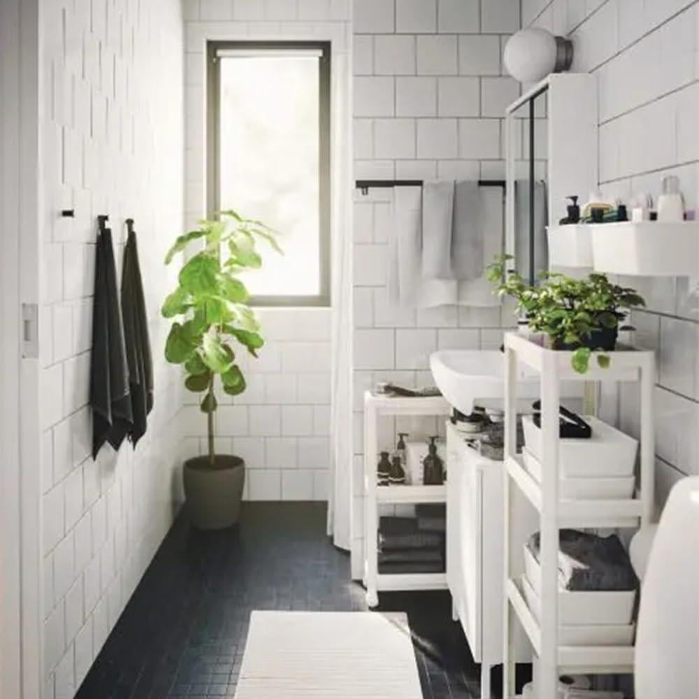 Estante de Baño HIEEY 4 Niveles Blanco Organizador Multiusos