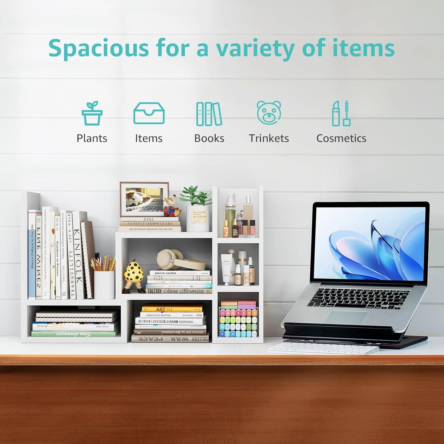 Estante Organizador de Escritorio NUTIKAS Blanco Ajustable 3 Niveles