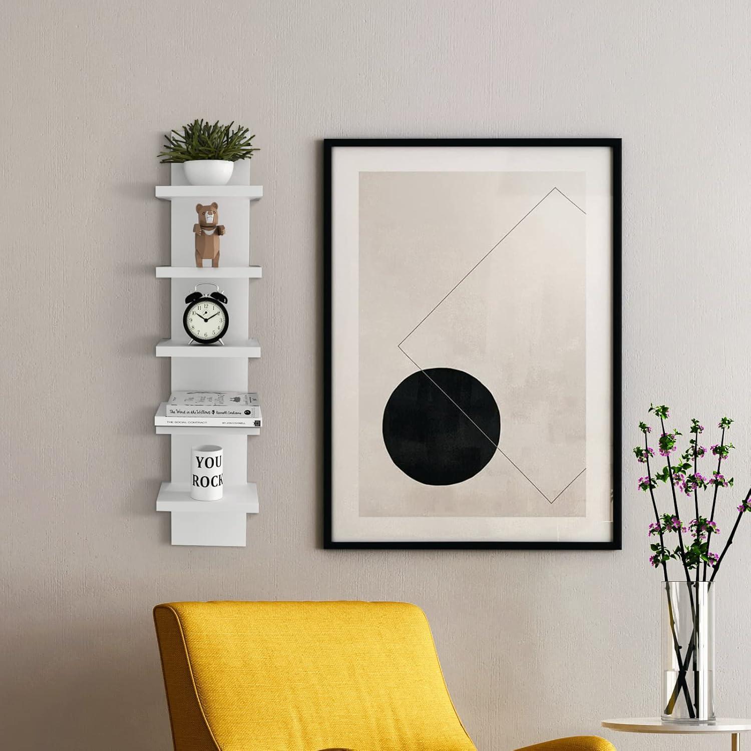 Estante Flotante de Pared Homaterial Blanco 5 Niveles 78.74 cm