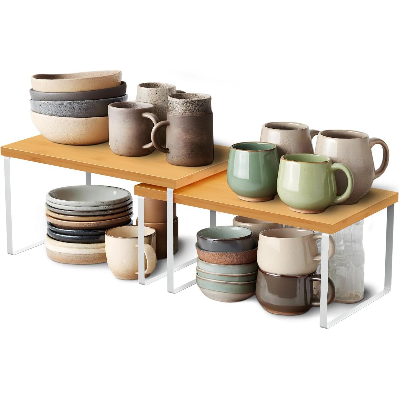 Juego de 2 Estantes Organizadores de Gabinete Vorisebo