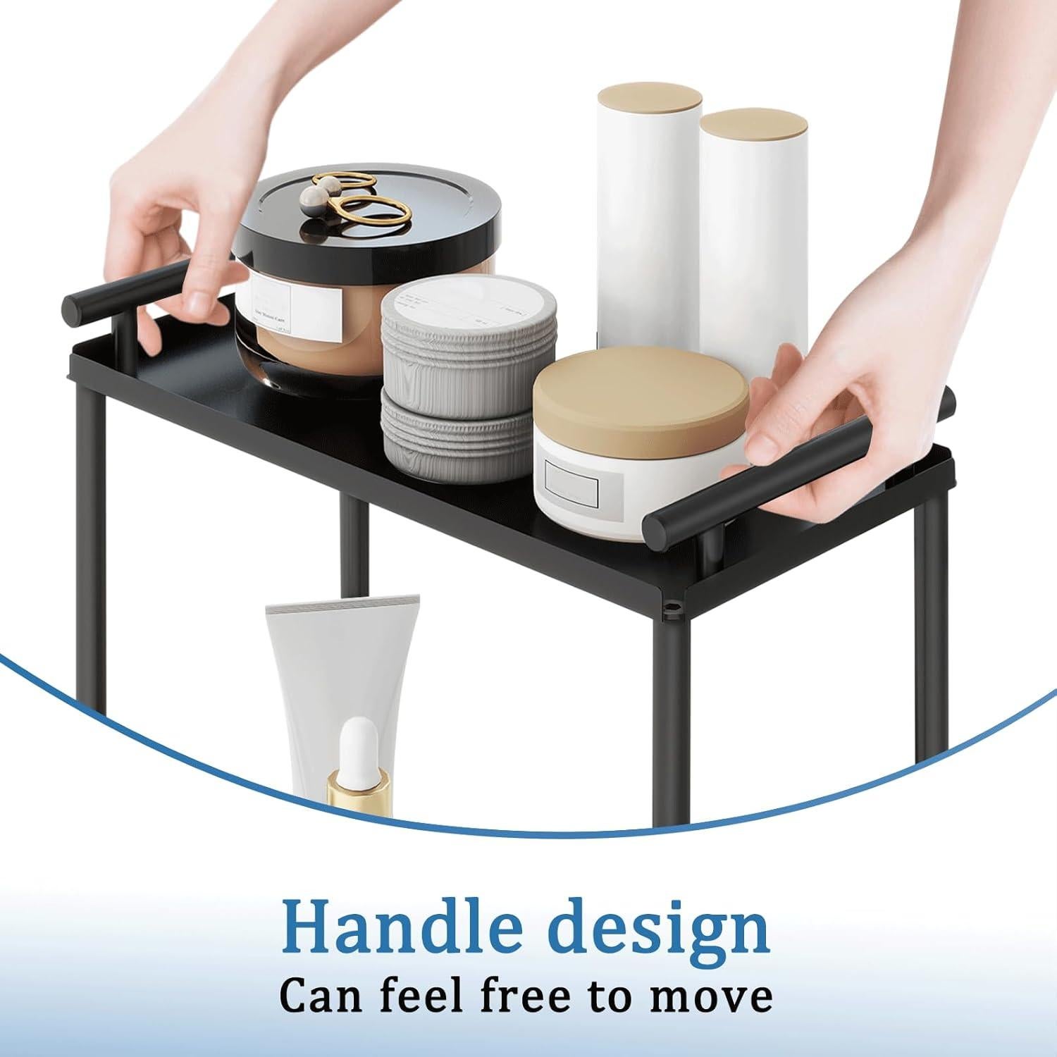 Organizador de baño VOTZAAQ 3 niveles acero inoxidable negro mate