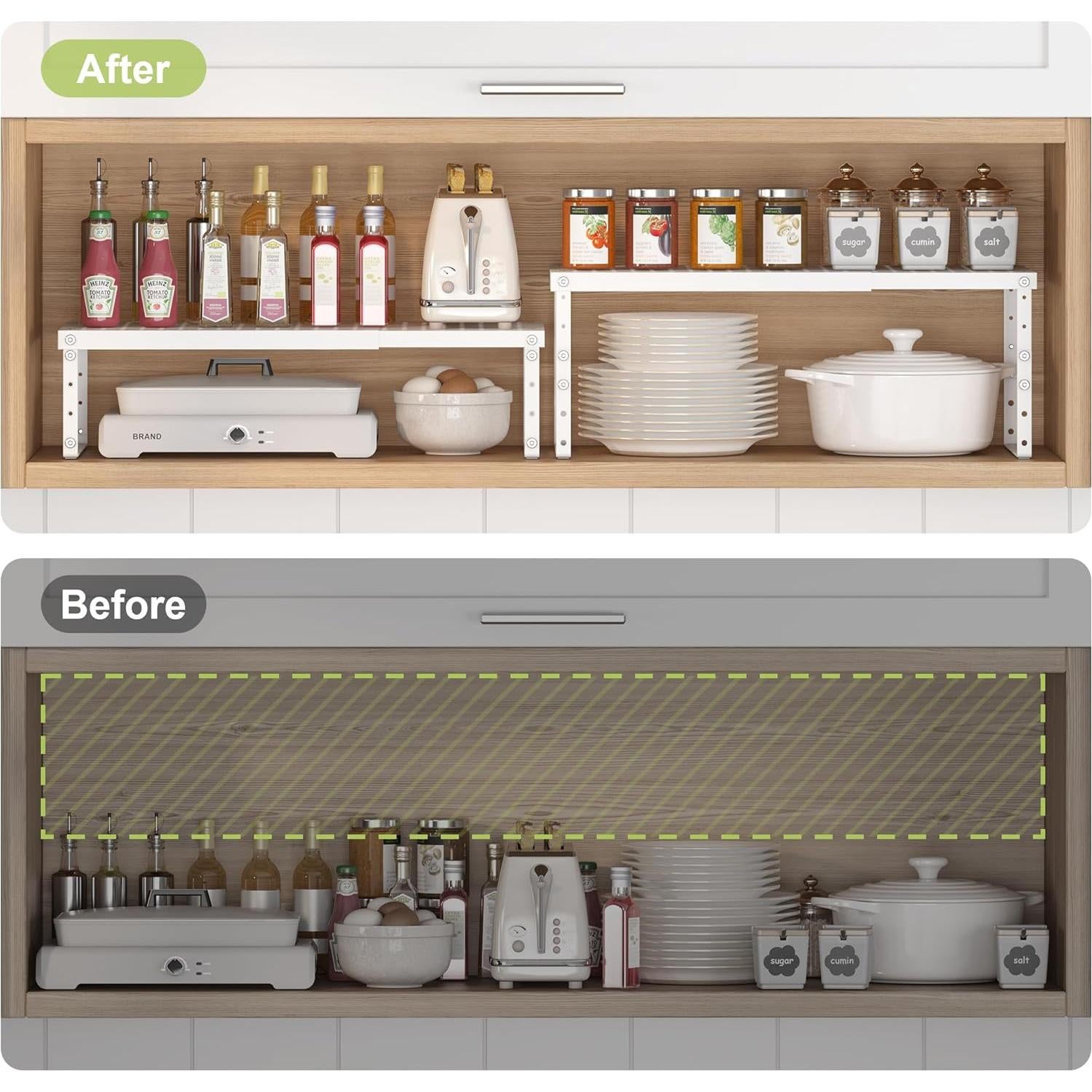 Estante Organizador Expandible RUILALIFE Ajustable 35.56-56.88 cm