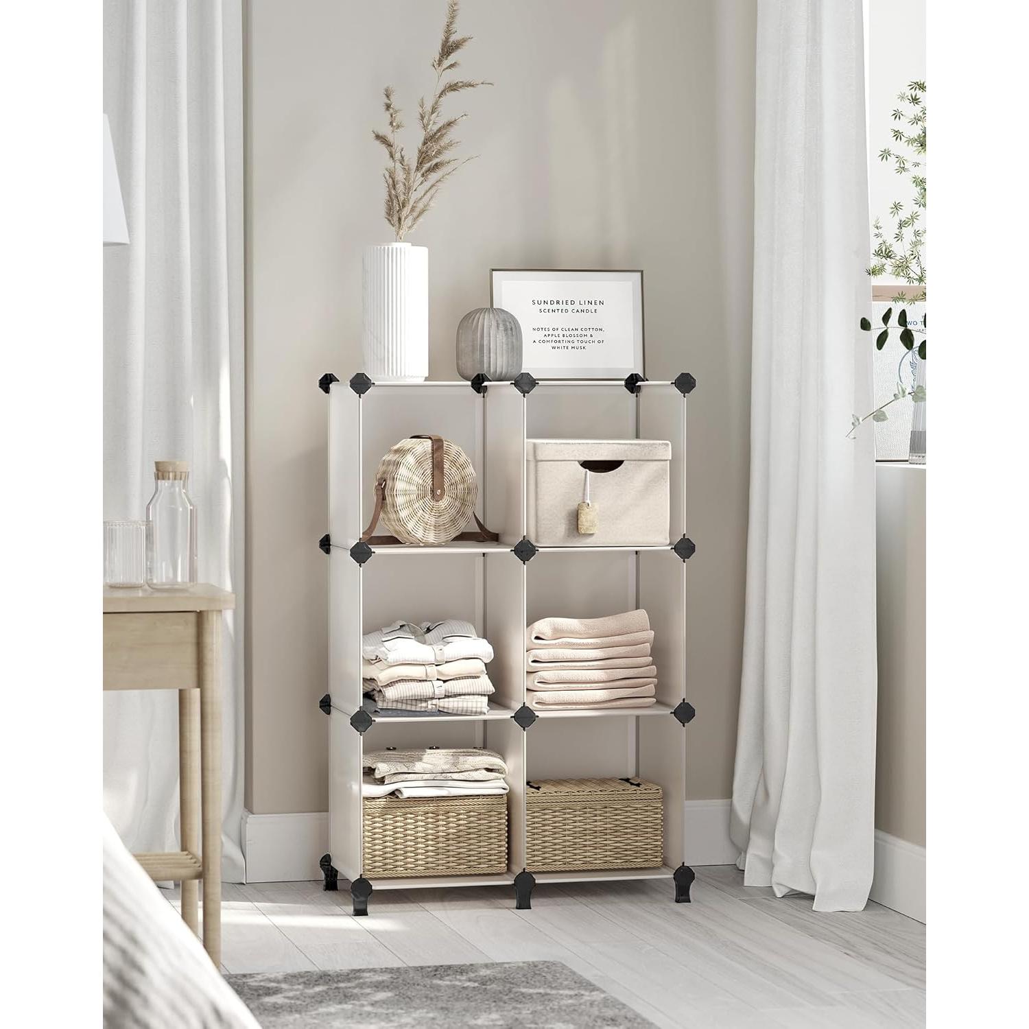 Organizador de Almacenamiento SONGMICS 6 Cubos 30x30 cm Blanco