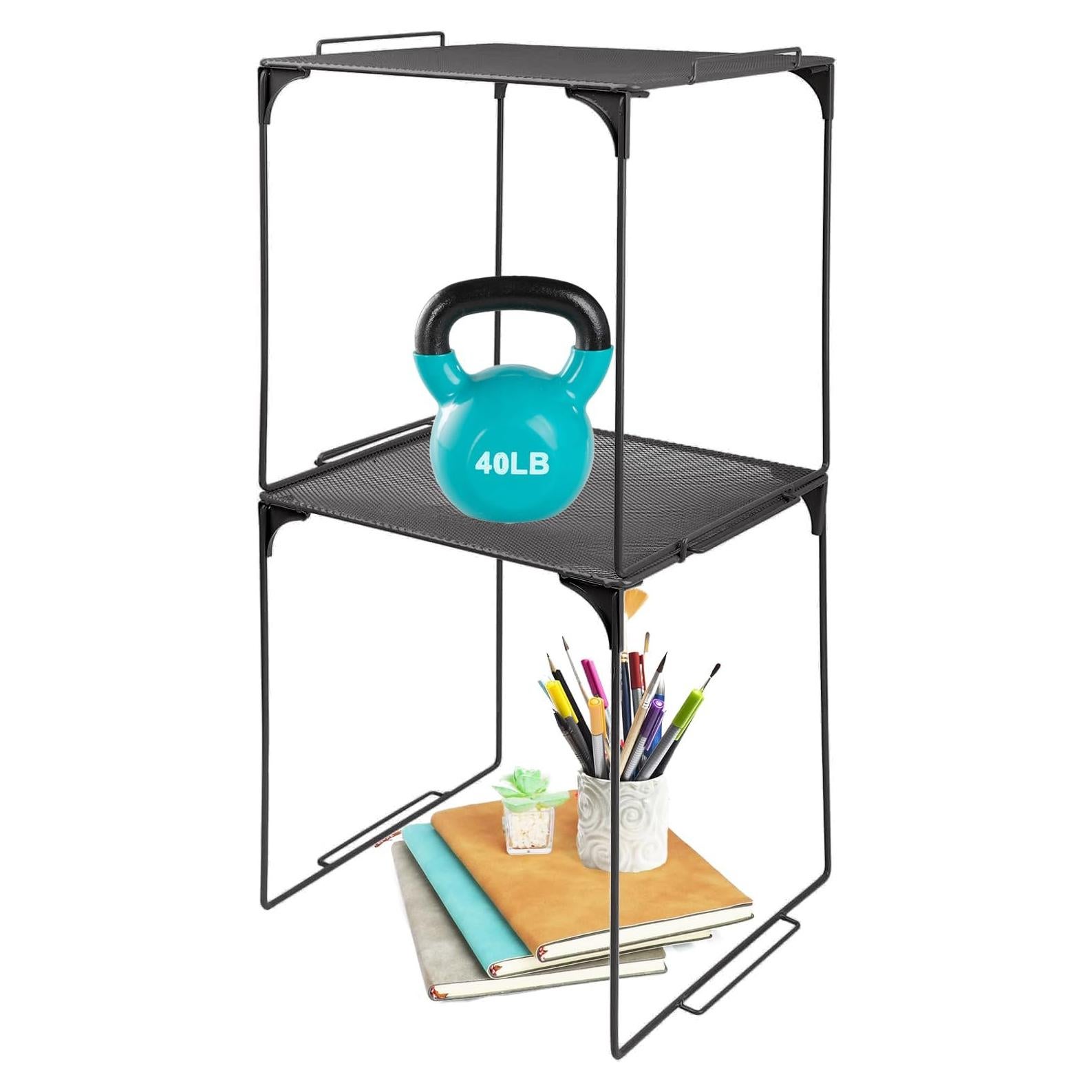 Estante Organizador de Taquilla Piffny Negro 2 Paquete 30.48 cm