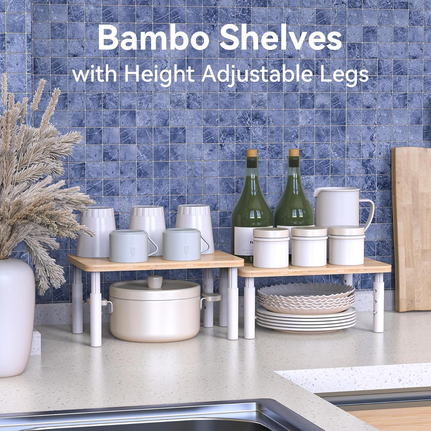 Estante Organizador de Gabinete WELL WENG, 2 Estantes Ajustables