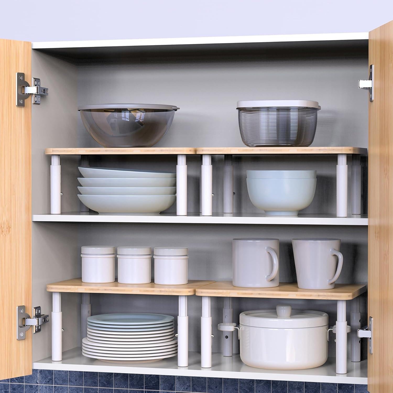 Estante Organizador de Gabinete WELL WENG, 2 Estantes Ajustables