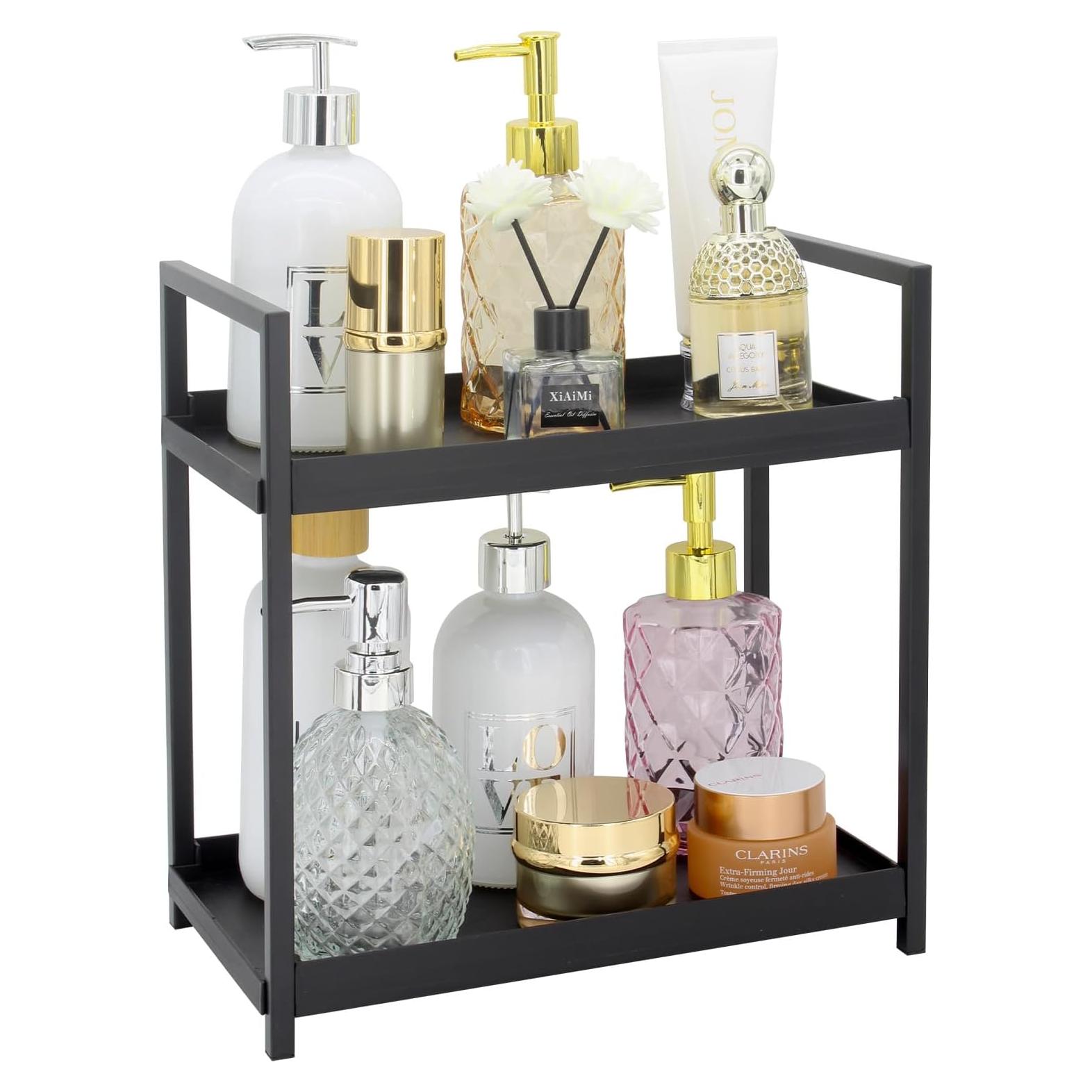 Organizador de Encimera Jofuas 2 Niveles Negro 30x17 cm