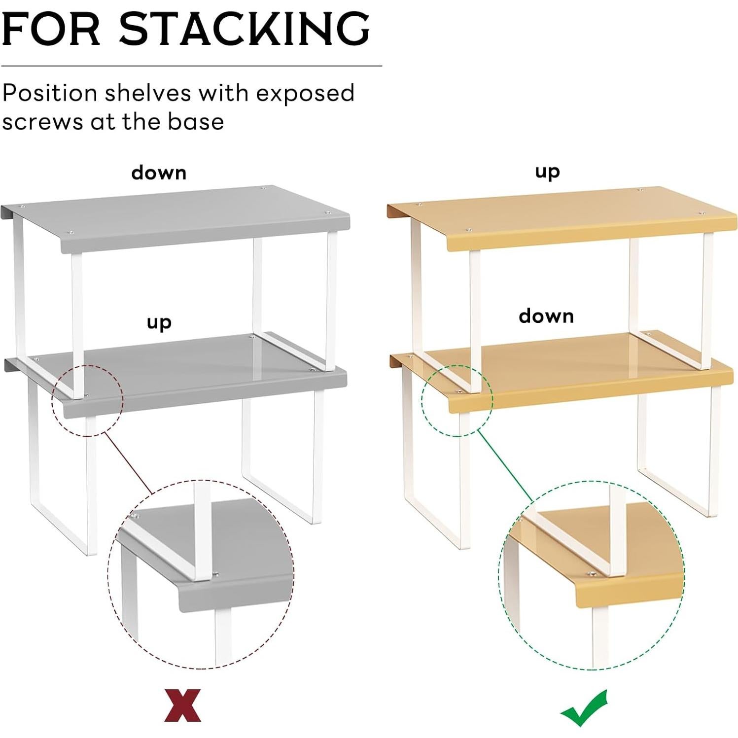 Estante Organizador de Cocina STARLATTA, 2 Piezas Metal 10 kg