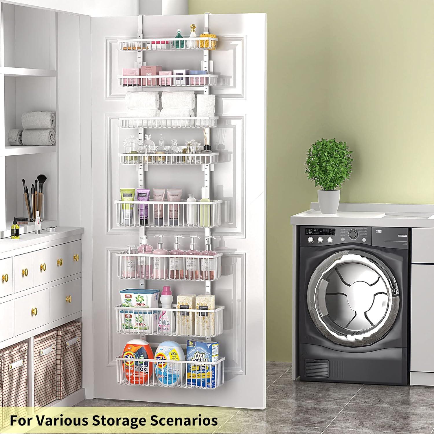 Organizador de puerta Moforoco blanco 8 niveles para despensa