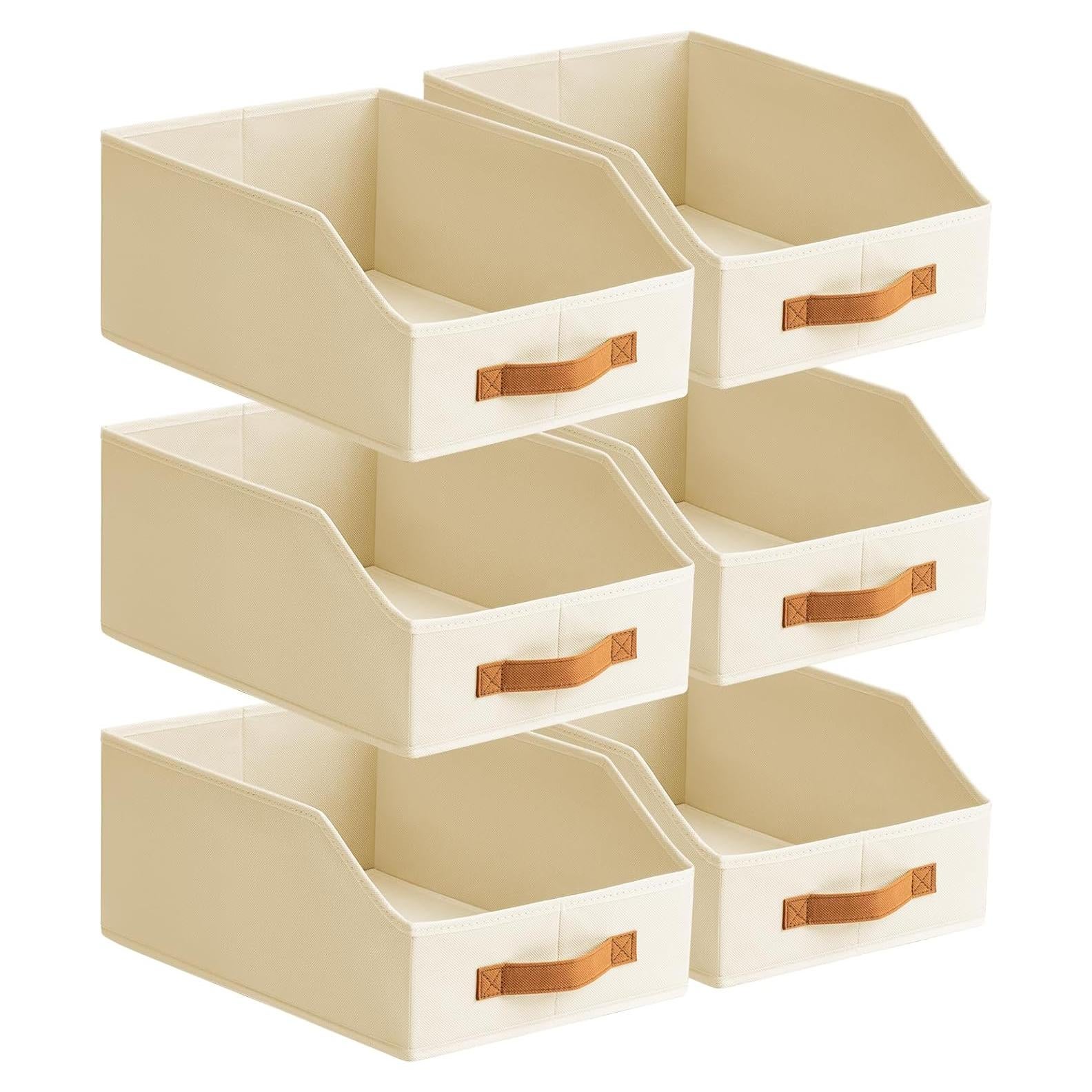 Cajas de Almacenamiento Plegables Homsorout Beige - Paquete de 6