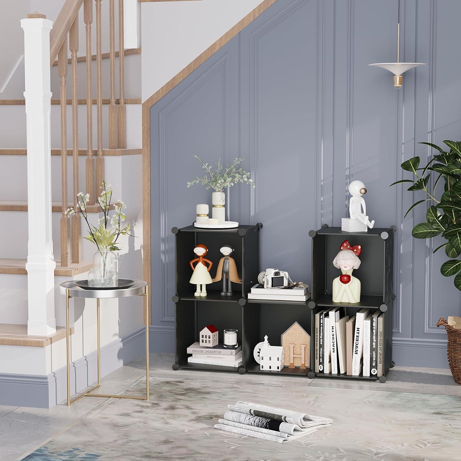 Organizador de Almacenamiento 6 Cubos C&AHOME Negro Modular