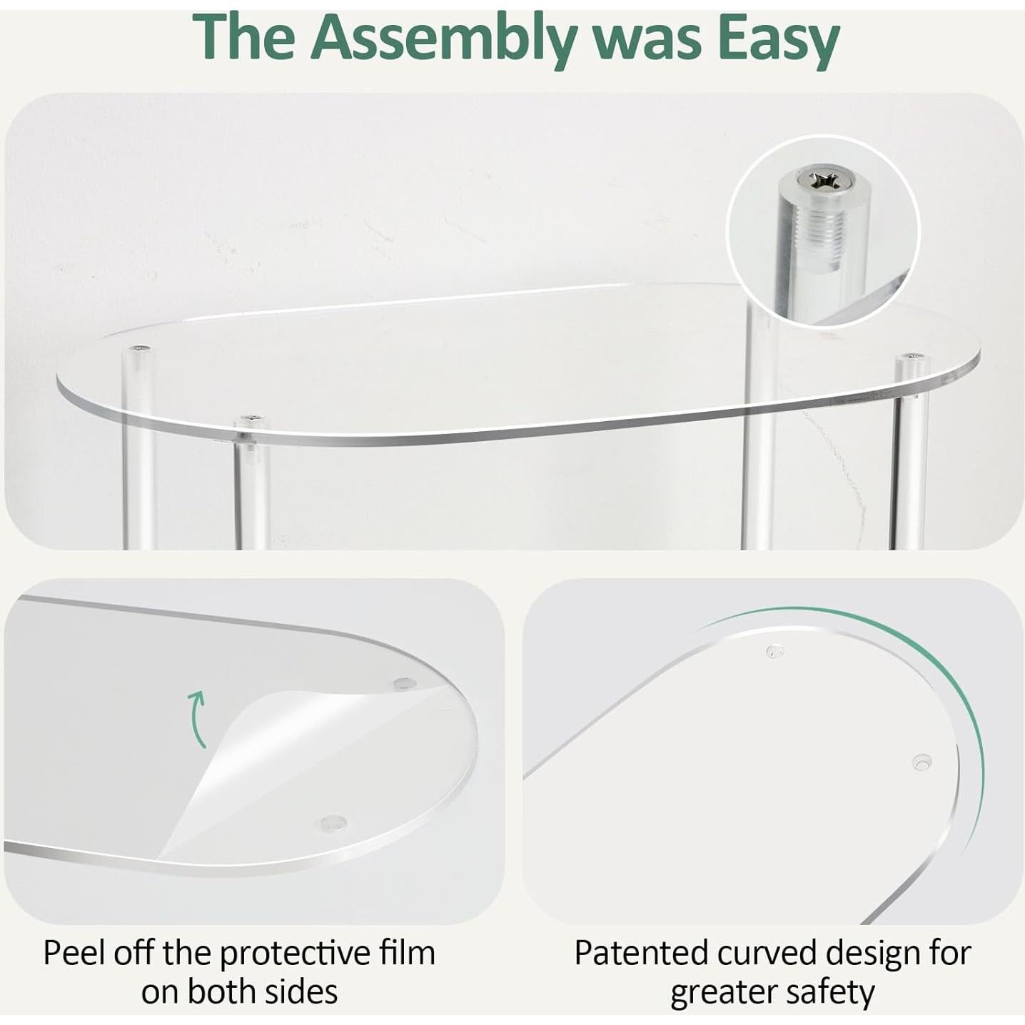 Organizador de Gabinete Acrílico AUOIKK - Juego de 2 Estantes Apilables 32x19x15.7 cm