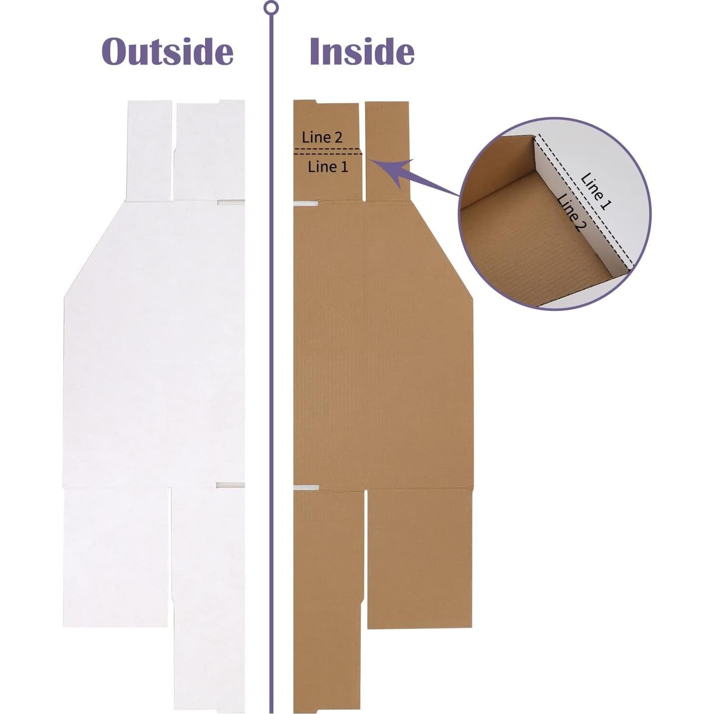 Cajas de Cartón EXYGLO, 35 Contenedores Plegables 30.5x15.2x11.4 cm