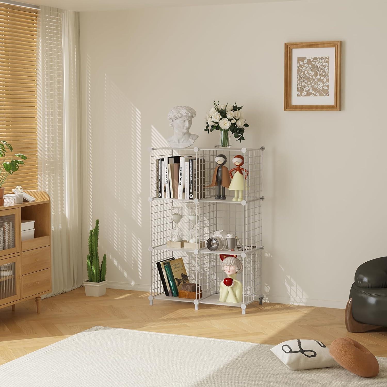 Organizador de Almacenamiento AWTATOS 6 Cubos Blanco DIY