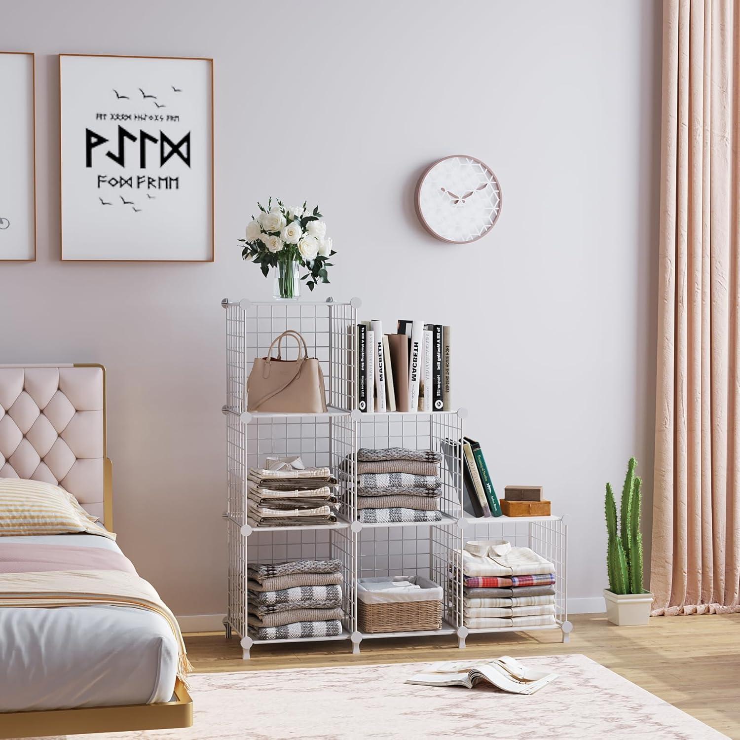 Organizador de Almacenamiento AWTATOS 6 Cubos Blanco DIY