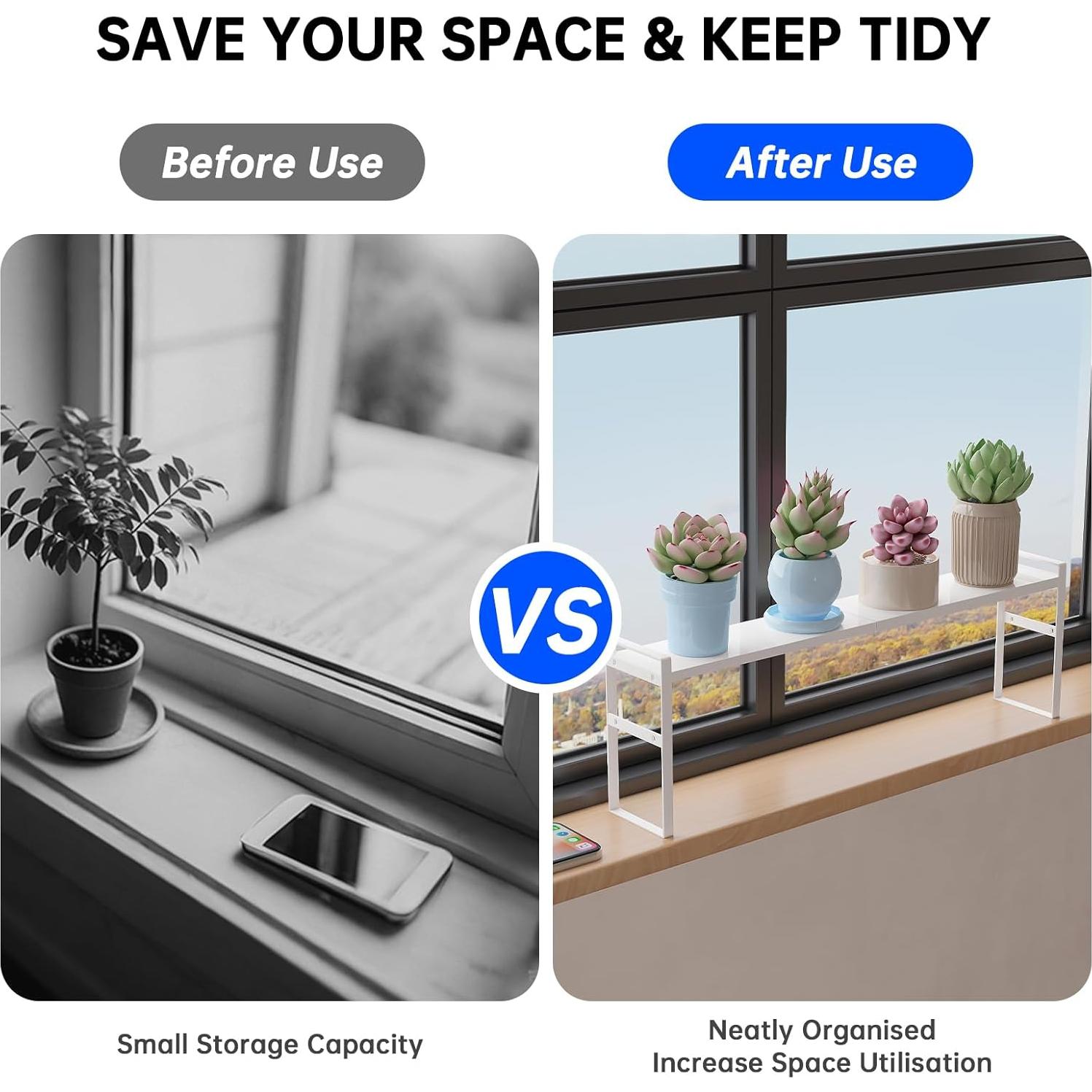 Estante Alto Estrecho WOCHUANGSI Ajustable 35-60 cm Negro