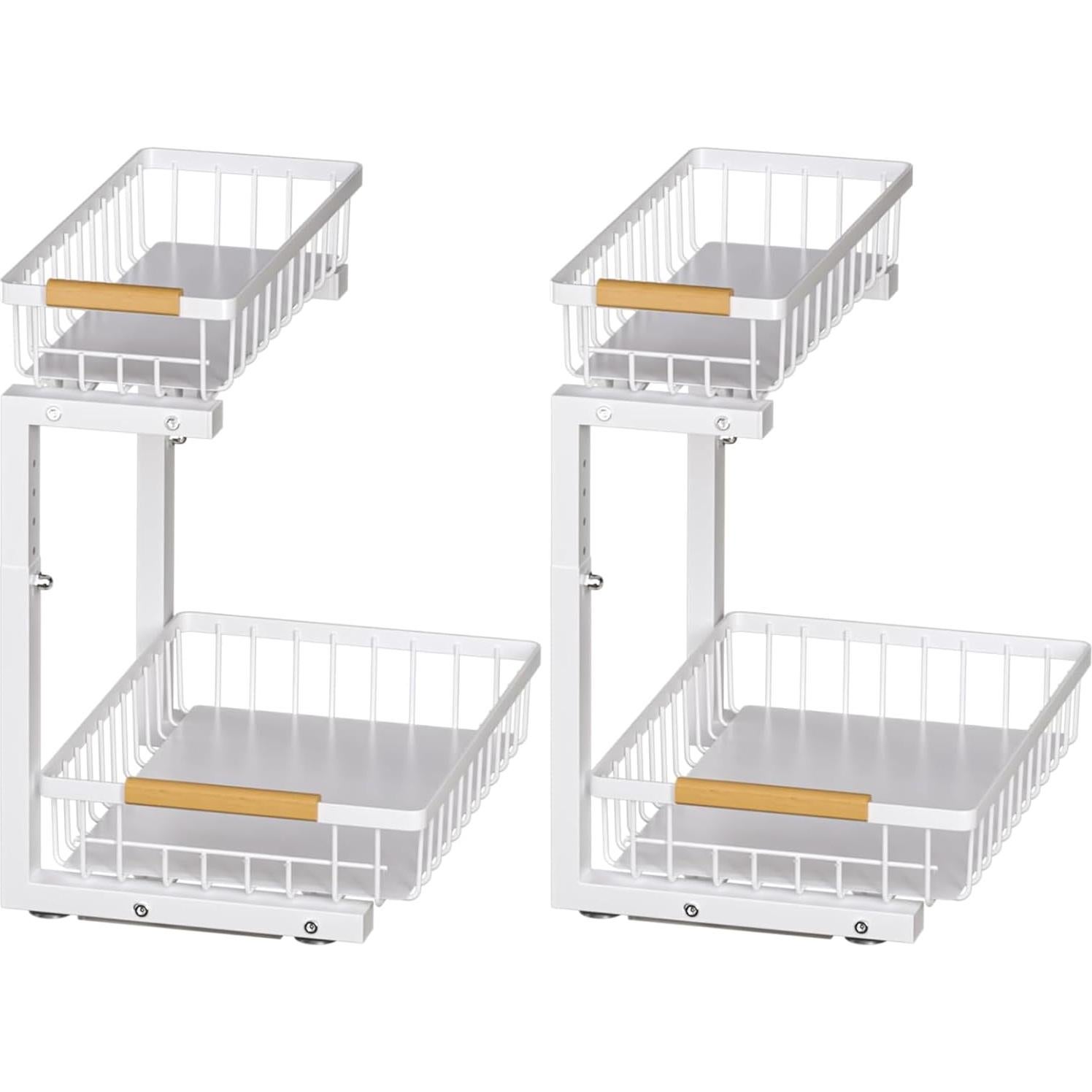 Organizador Bajo Fregadero FLYING APSARAS 2 Niveles Ajustable Blanco