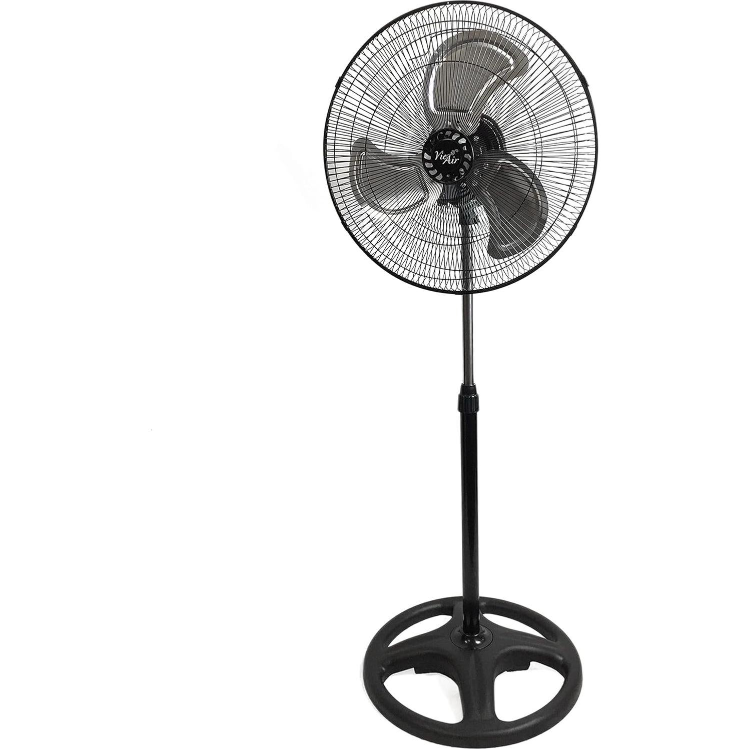 Ventilador de pedestal oscilante Vie Air 18" metal negro