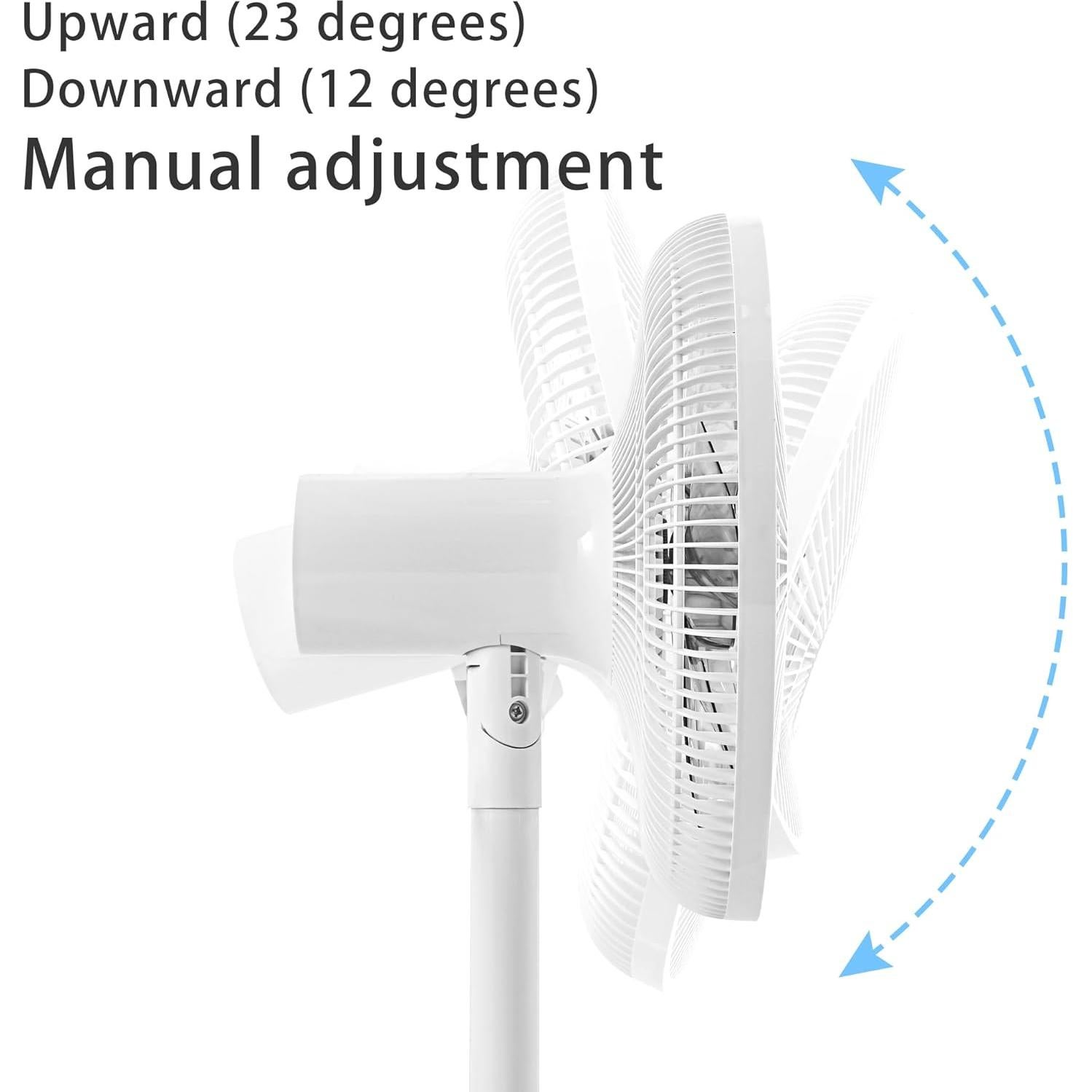 Ventilador de Pie Oscilante BananaDeer 4 Velocidades 36.83 cm