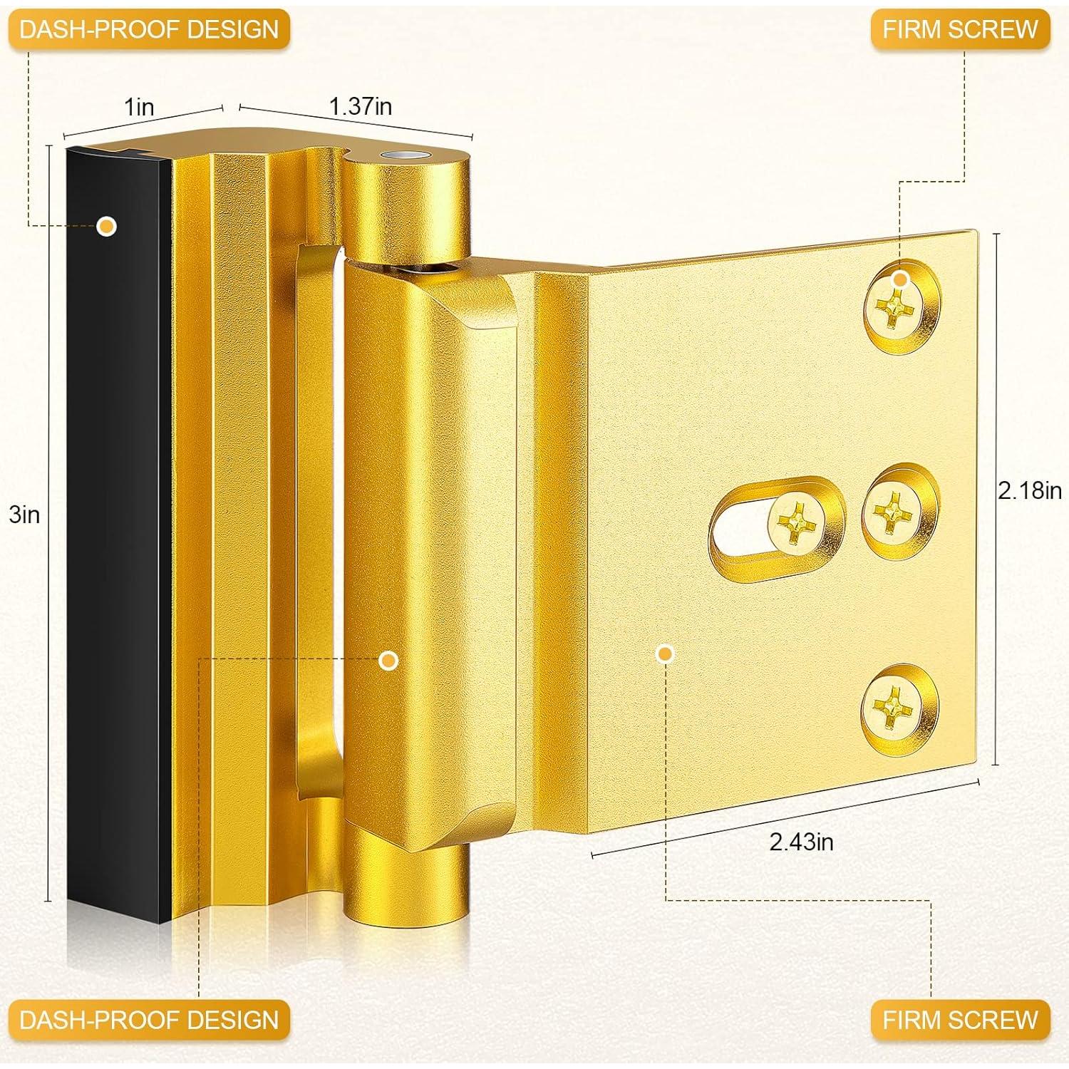 Cerradura de Seguridad Shimeyao 2 Pcs Refuerzo Puerta Aluminio