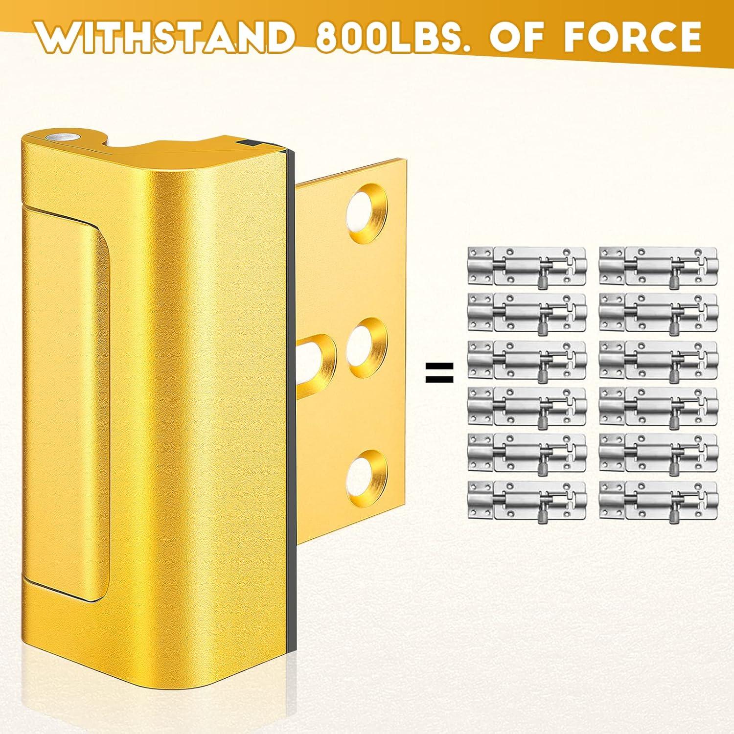 Cerradura de Seguridad Shimeyao 2 Pcs Refuerzo Puerta Aluminio