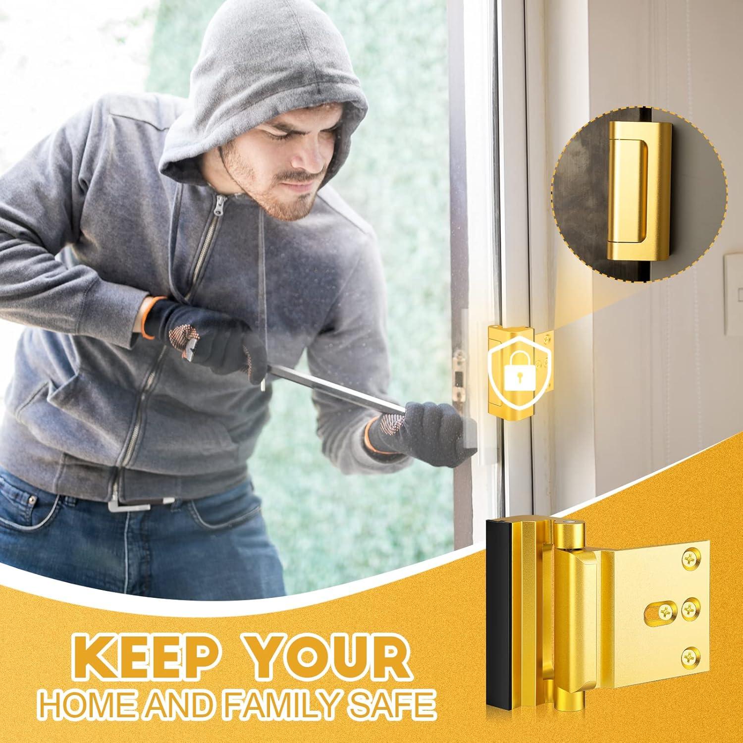 Cerradura de Seguridad Shimeyao 2 Pcs Refuerzo Puerta Aluminio