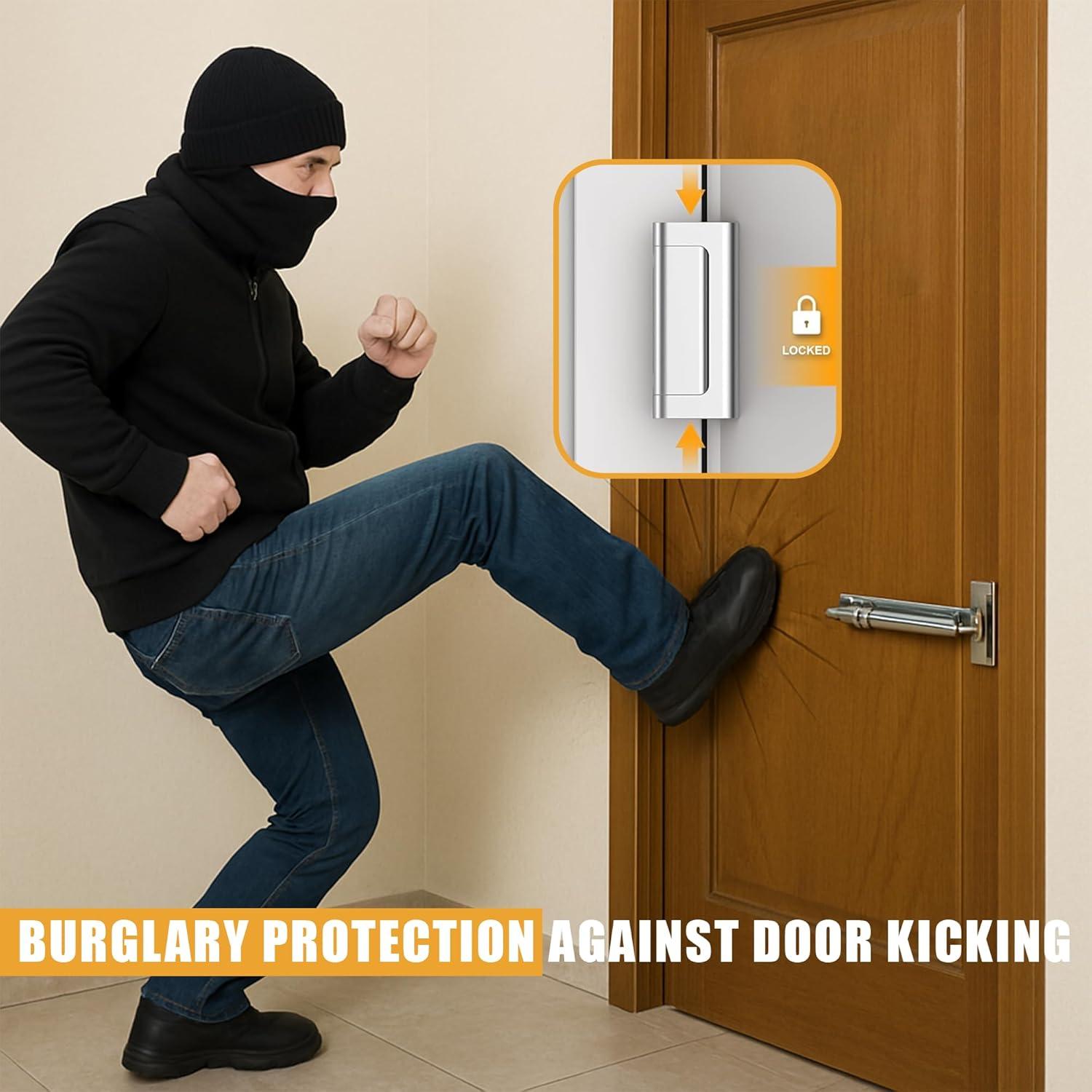 Cerradura de Refuerzo de Seguridad SECUIX para Puertas - 2 Piezas