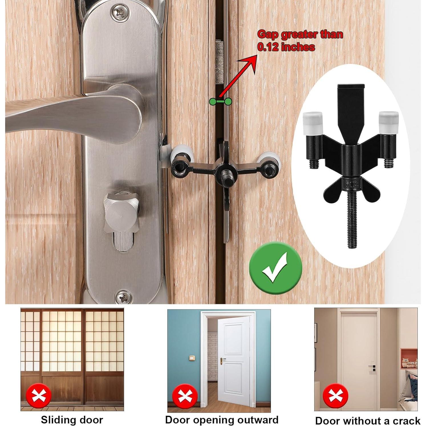 Cerradura de puerta portátil Newlaking, acero inoxidable, seguridad