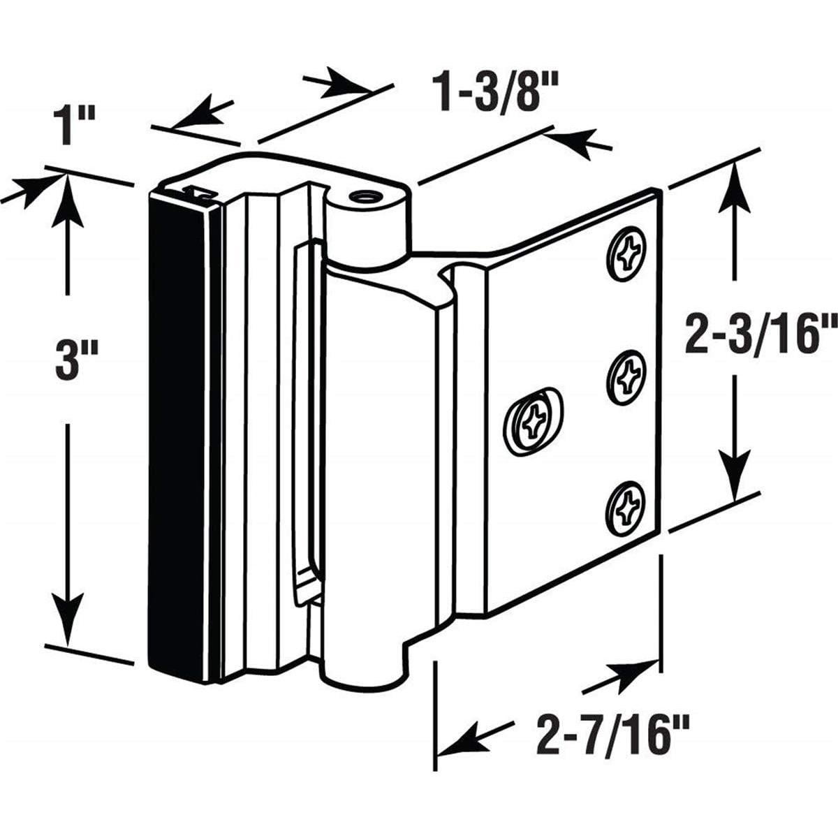 Cerradura de refuerzo HauSun para puerta - Seguridad niños 7.62 cm