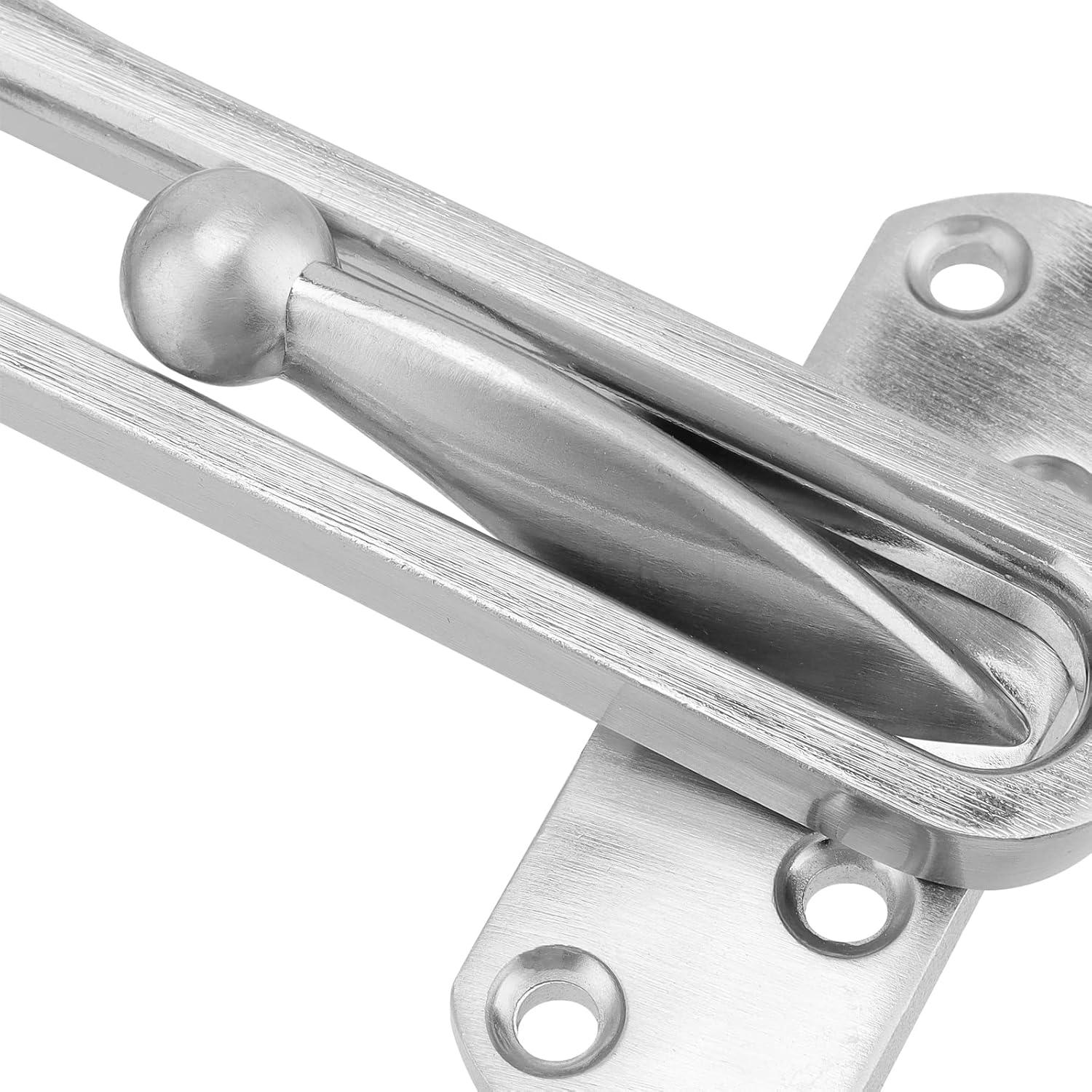 Cerraduras de Refuerzo para Puertas HOZEON - 4 Piezas Plata