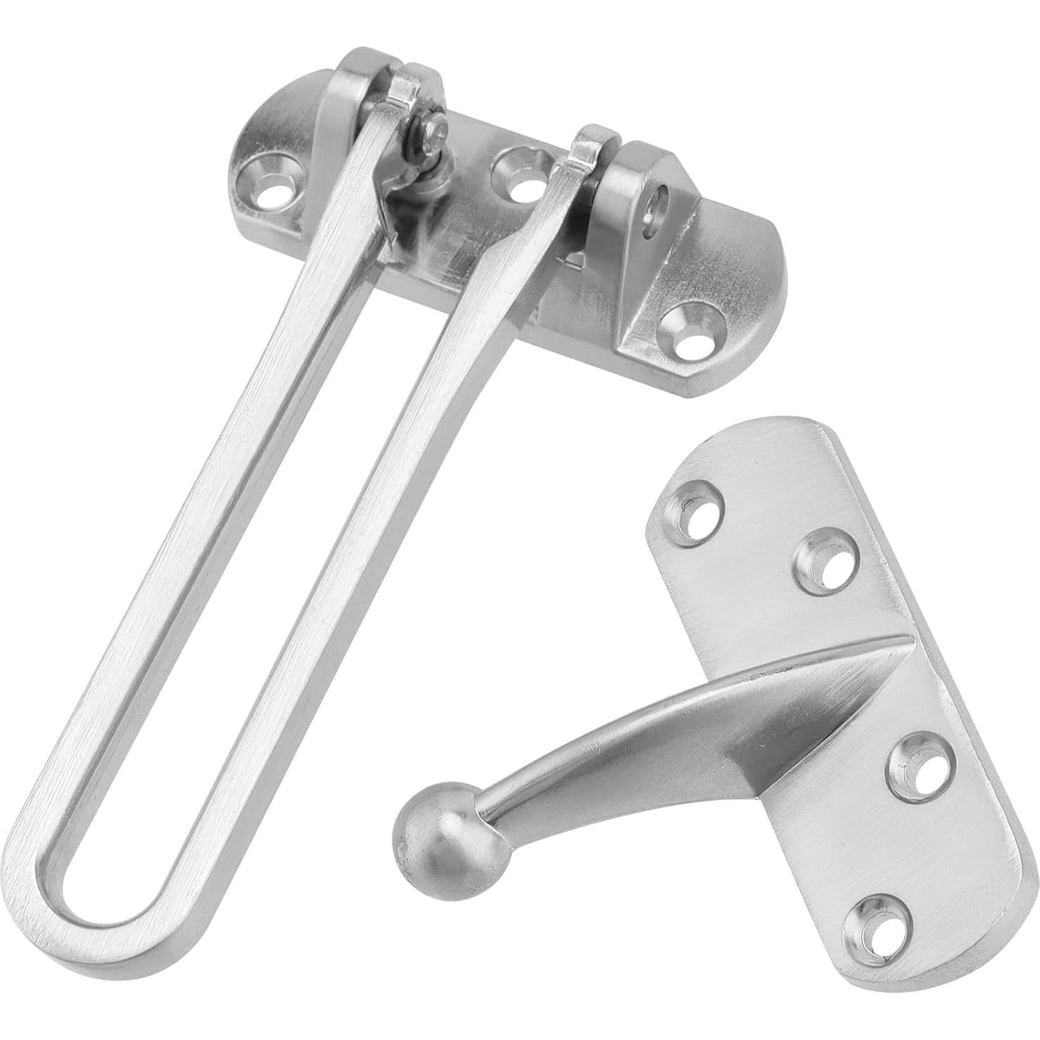 Cerraduras de Refuerzo para Puertas HOZEON - 4 Piezas Plata