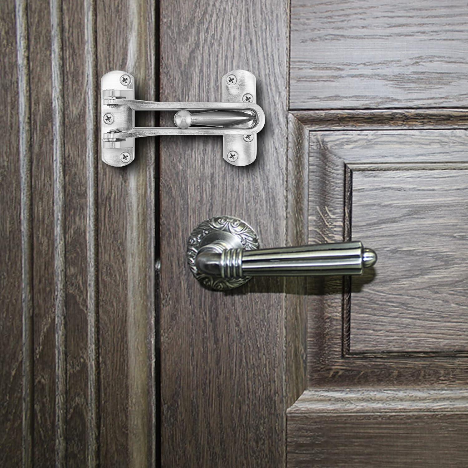 Cerraduras de Refuerzo para Puertas HOZEON - 4 Piezas Plata