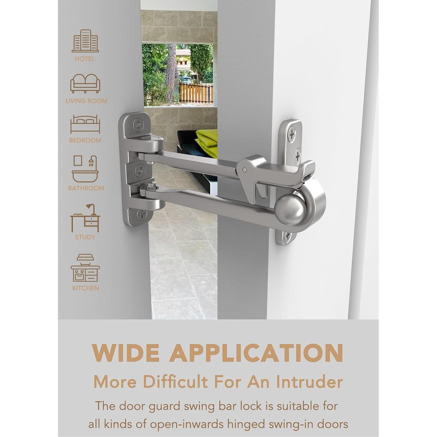 Cerrojo de Barra Oscilante GREATIM GT-SD002-Níquel Satinado