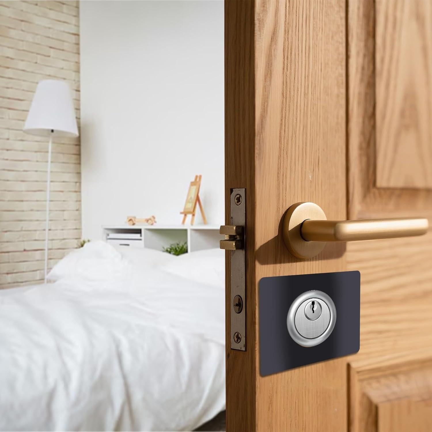 Placas de Refuerzo de Cerradura de Acero Inoxidable 4PCS - Rose-cha