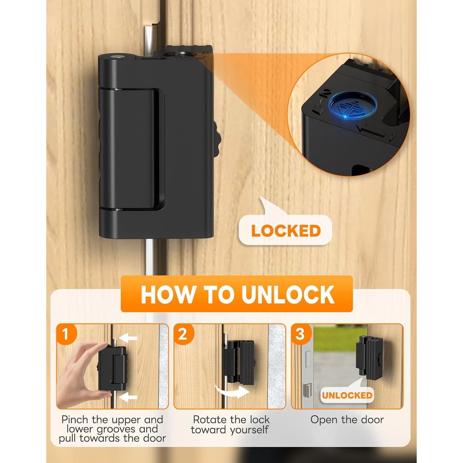 Cerradura de Refuerzo Portátil Anobeyi AI-Stop Lock01 - Seguridad 800 lbs
