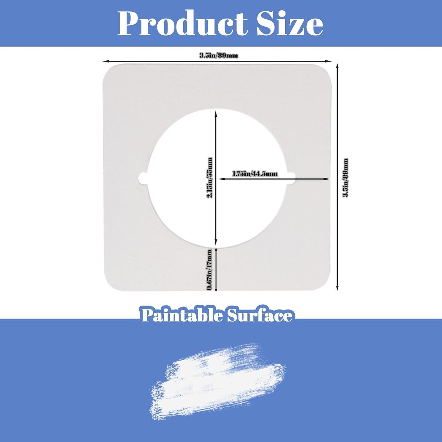 Placa de Cubierta de Cerrojo Rose-cha 8.9x8.9 cm Blanco Suave