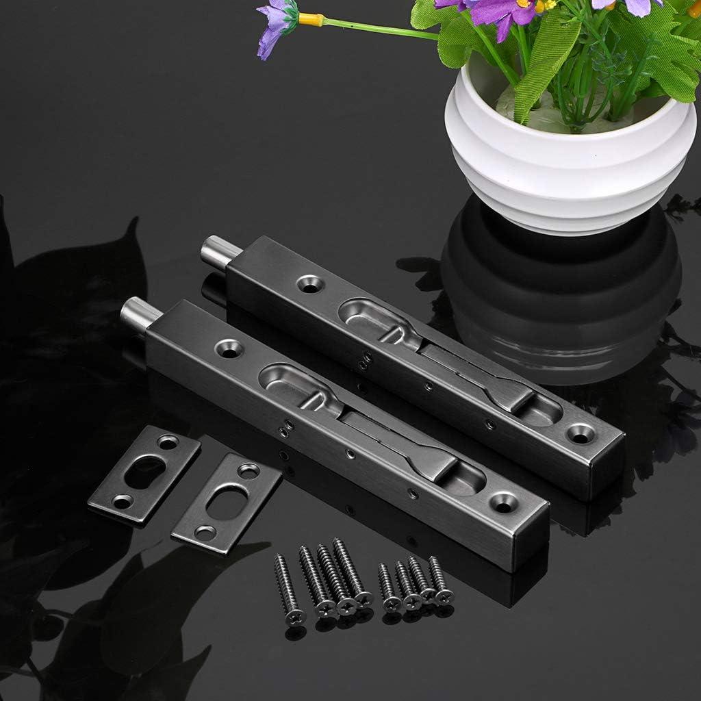 Cerraduras de Puerta Empotradas Sumnacon 15cm Acero Inoxidable Negro