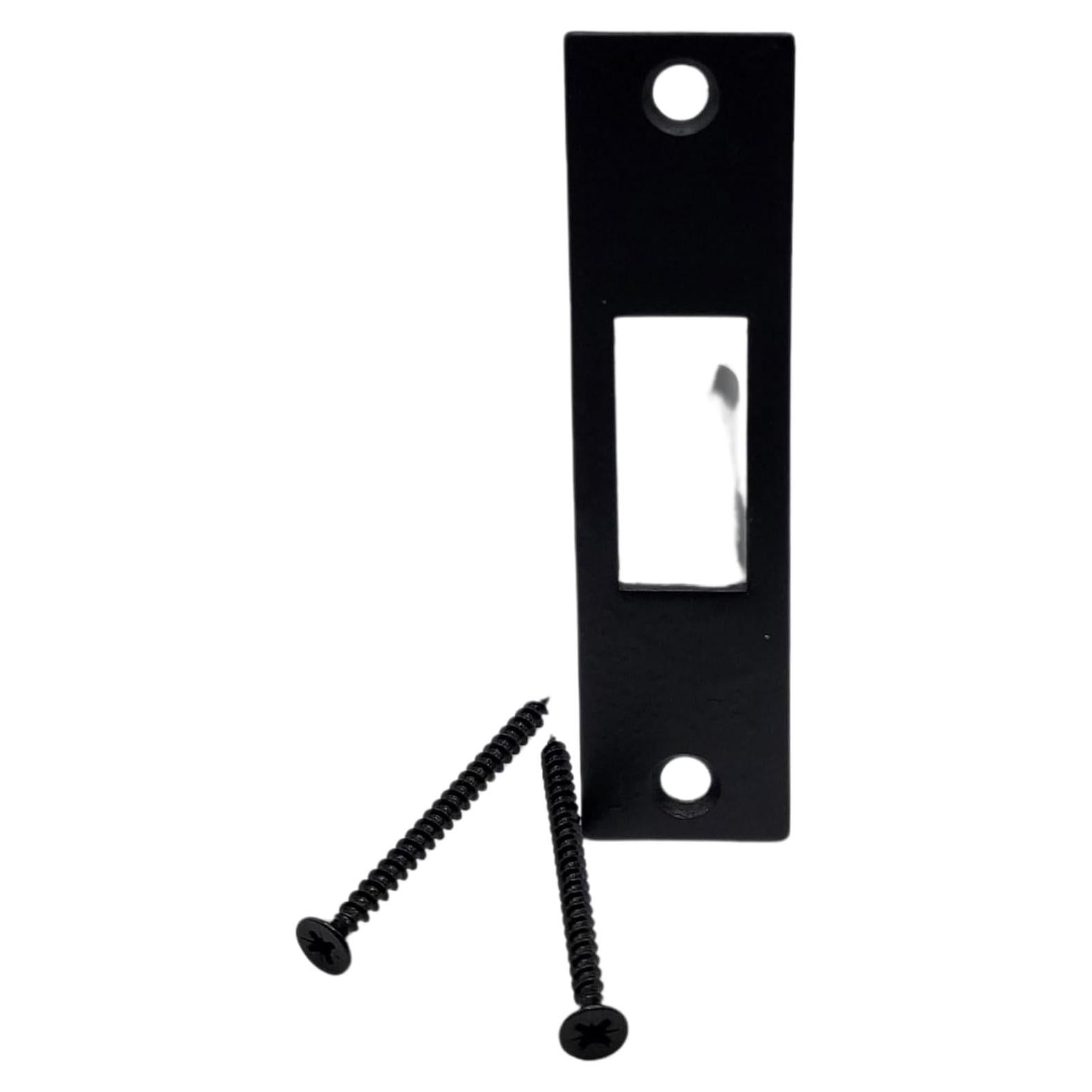 Placa de Refuerzo de Puerta Tuff Strike Negra 11.43x3.18cm