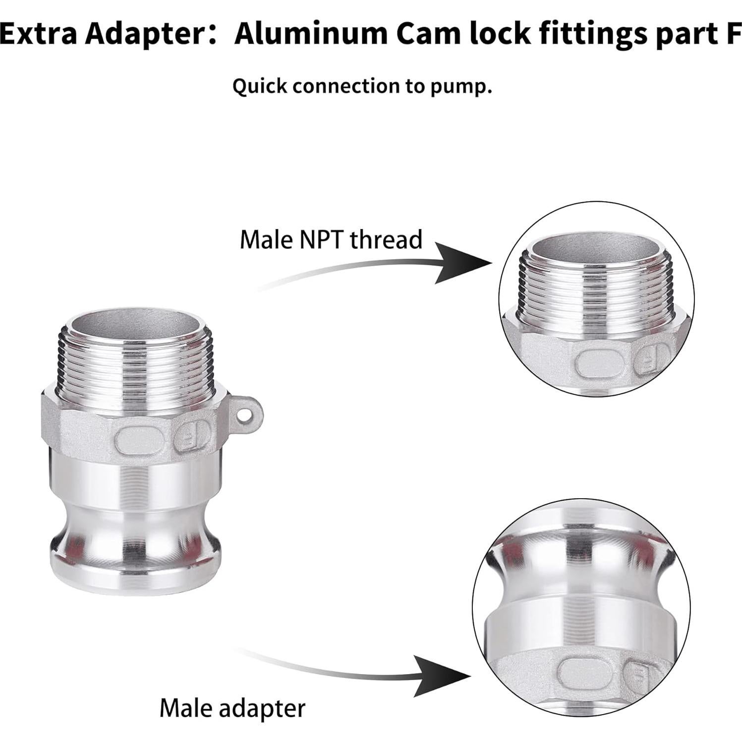 Manguera de descarga PVC Geowaky 2" x 15.24m con accesorios