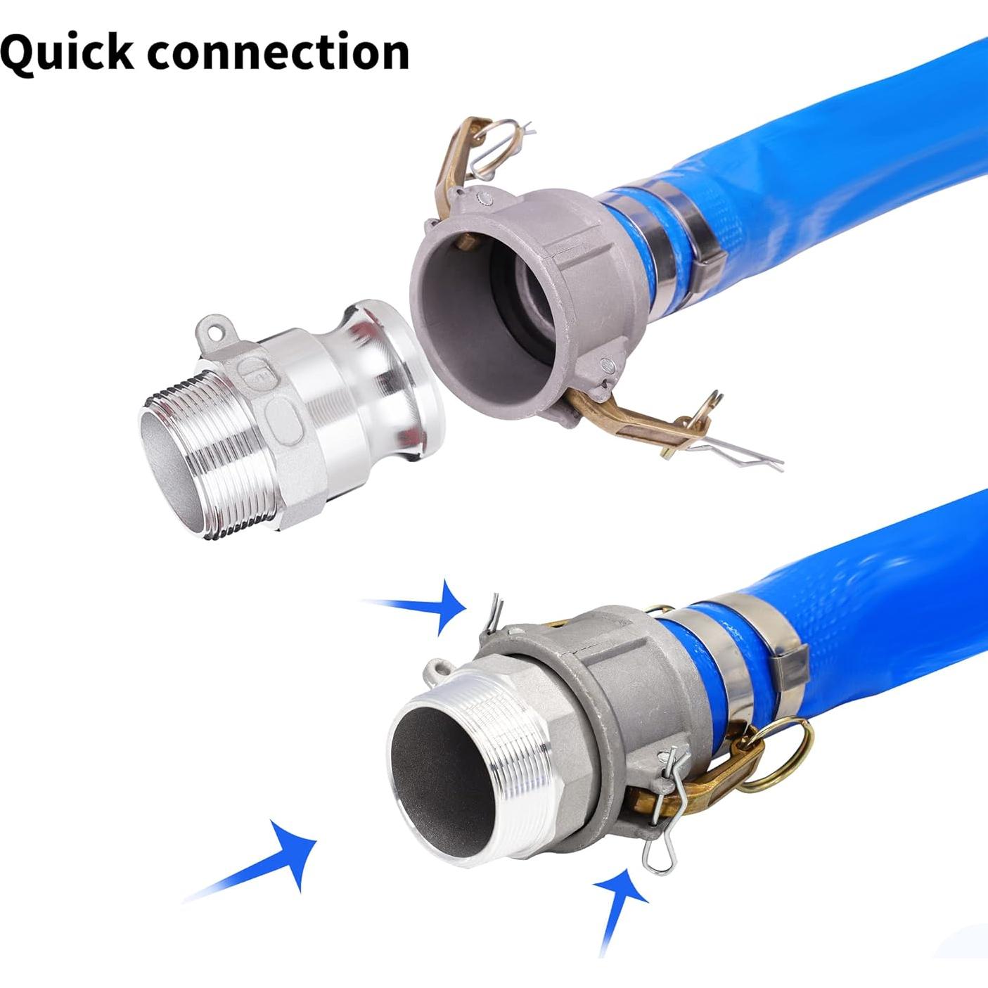 Manguera de descarga PVC Geowaky 2" x 15.24m con accesorios