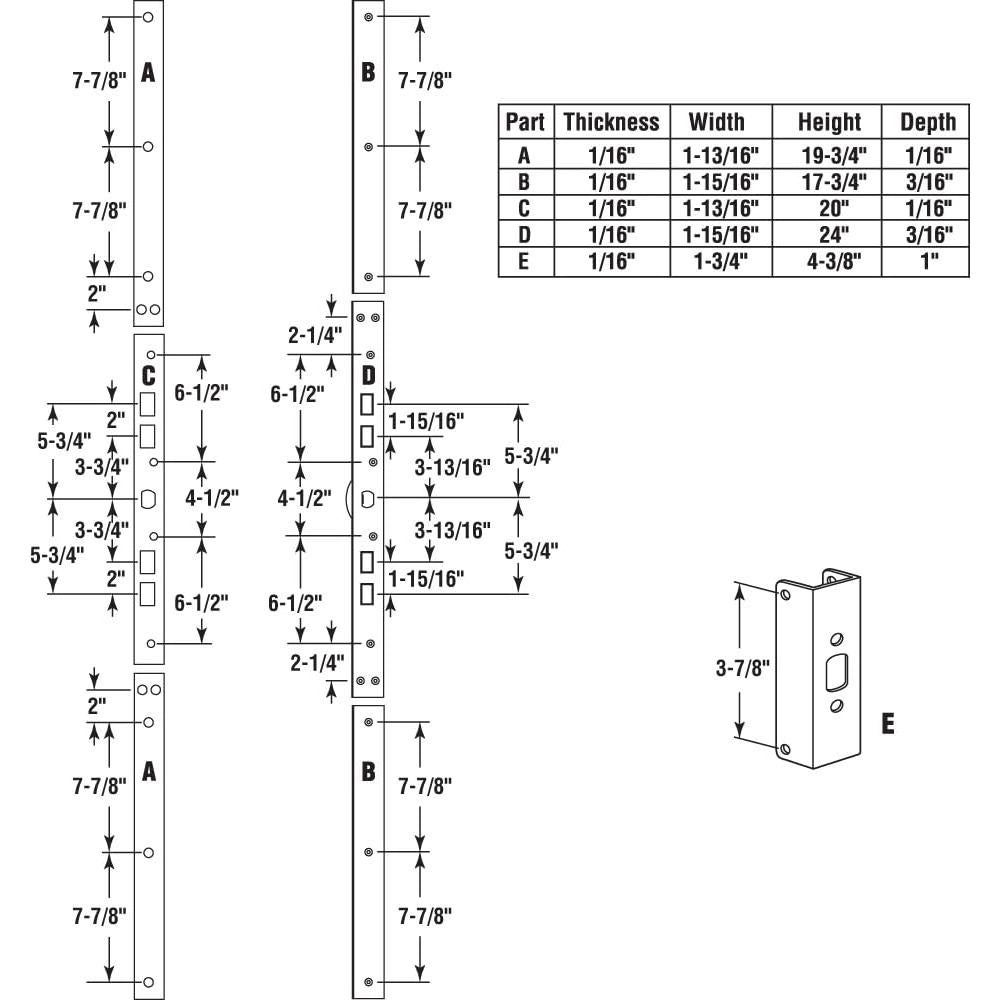 Kit de Reparación y Refuerzo de Jamb Prime-Line U 11026 151 cm