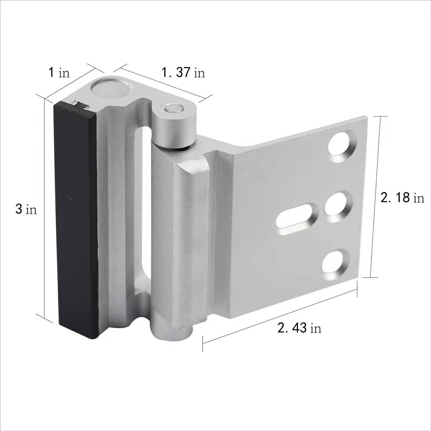 Cerradura de Puerta de Seguridad Lokytobi - 2 Pack, Aluminio, 800 lbs