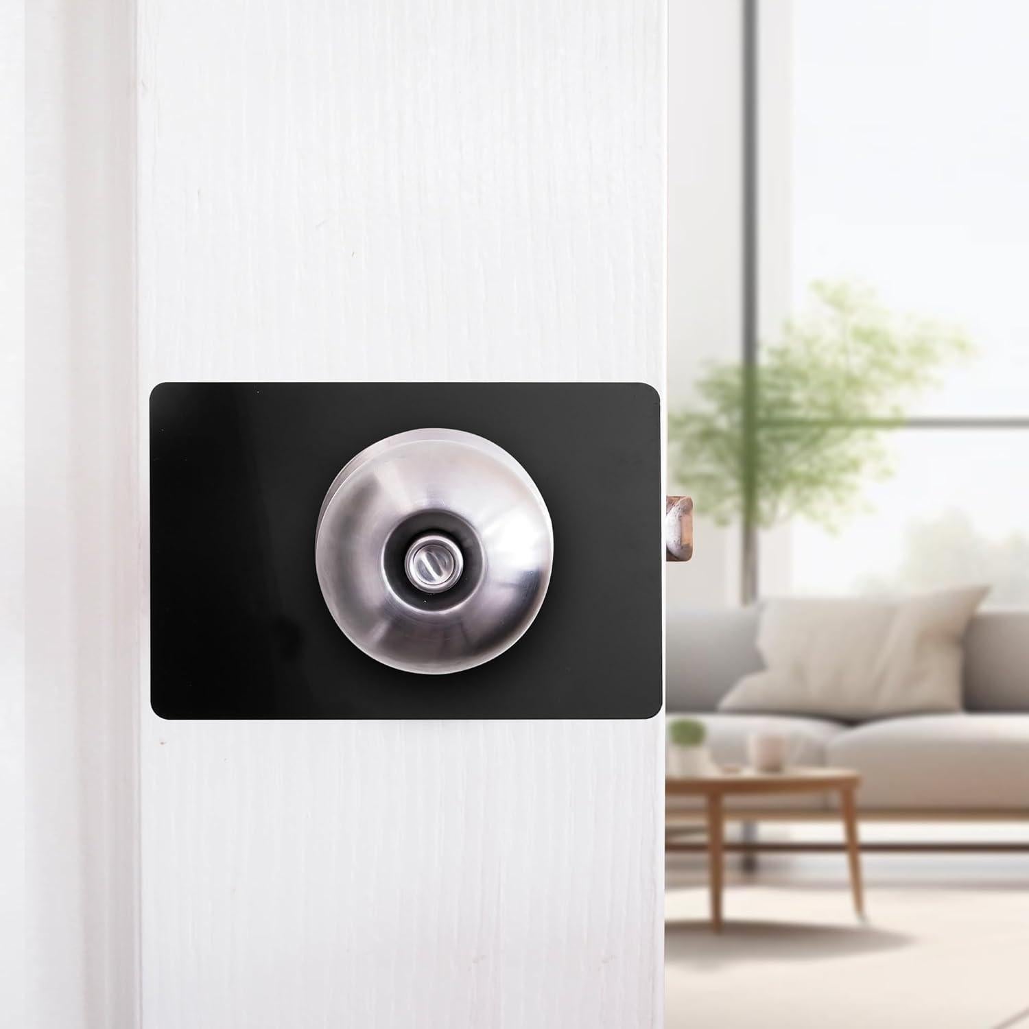 Paquete de 10 Placas de Refuerzo KEJJNYER para Puertas Negras 13x9cm