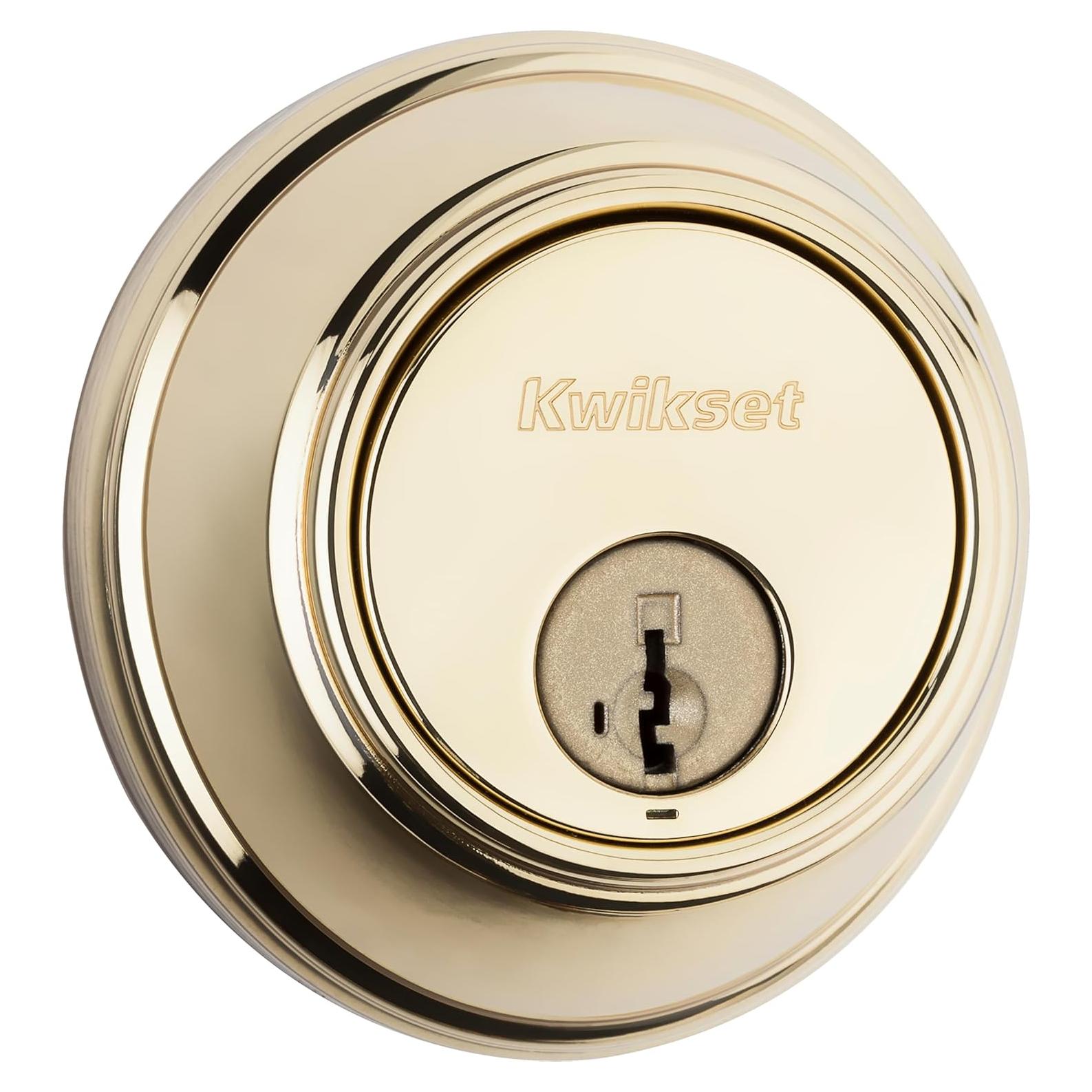 Cerradura de Pestillo Kwikset 817 con Llave Latón Pulido