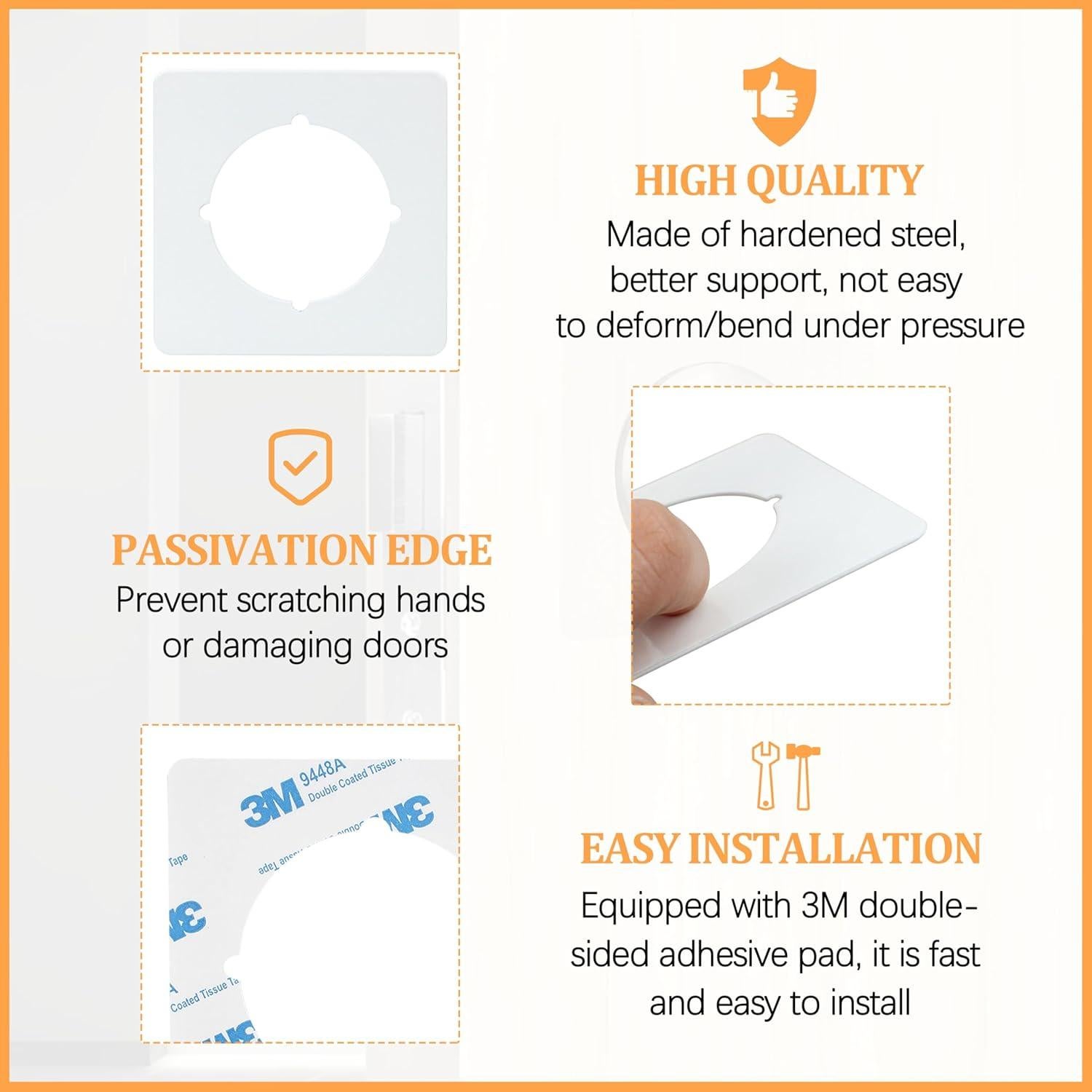 Placas de refuerzo para pomo de puerta CNGGV MBBS-W blancas