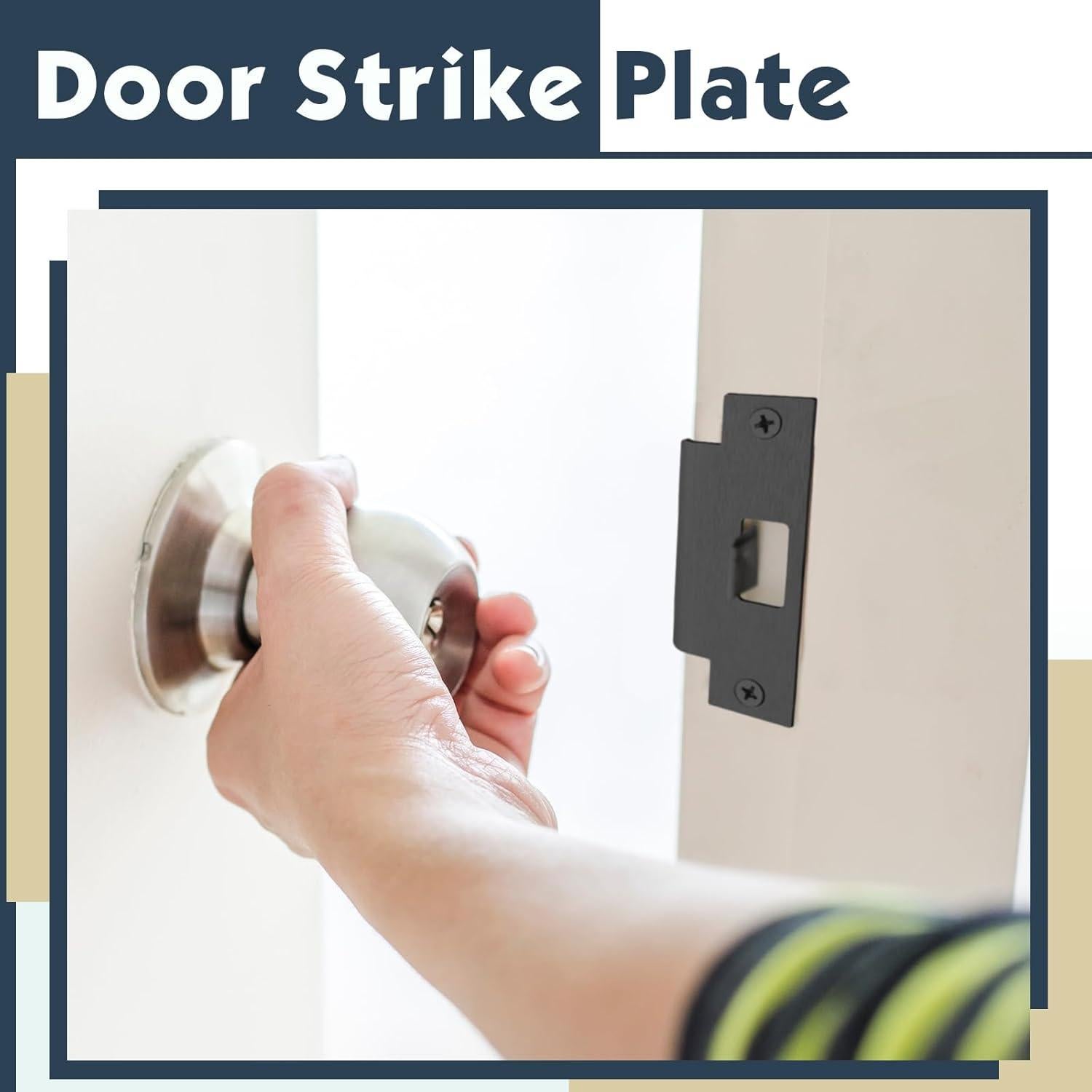 Placas de Strike de Acero Inoxidable Tandefio 4 Pcs 12.4 cm