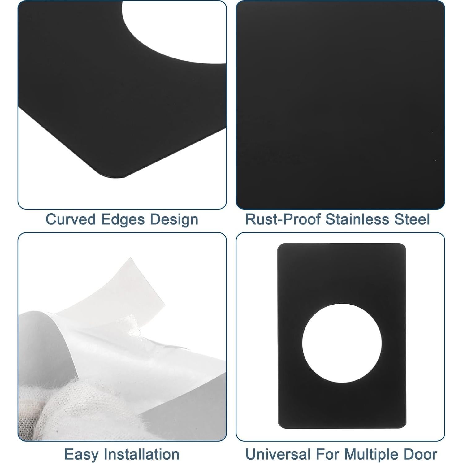 Placas de Reparación de Cerraduras de Puerta uxcell - 4 Pcs 130x90mm