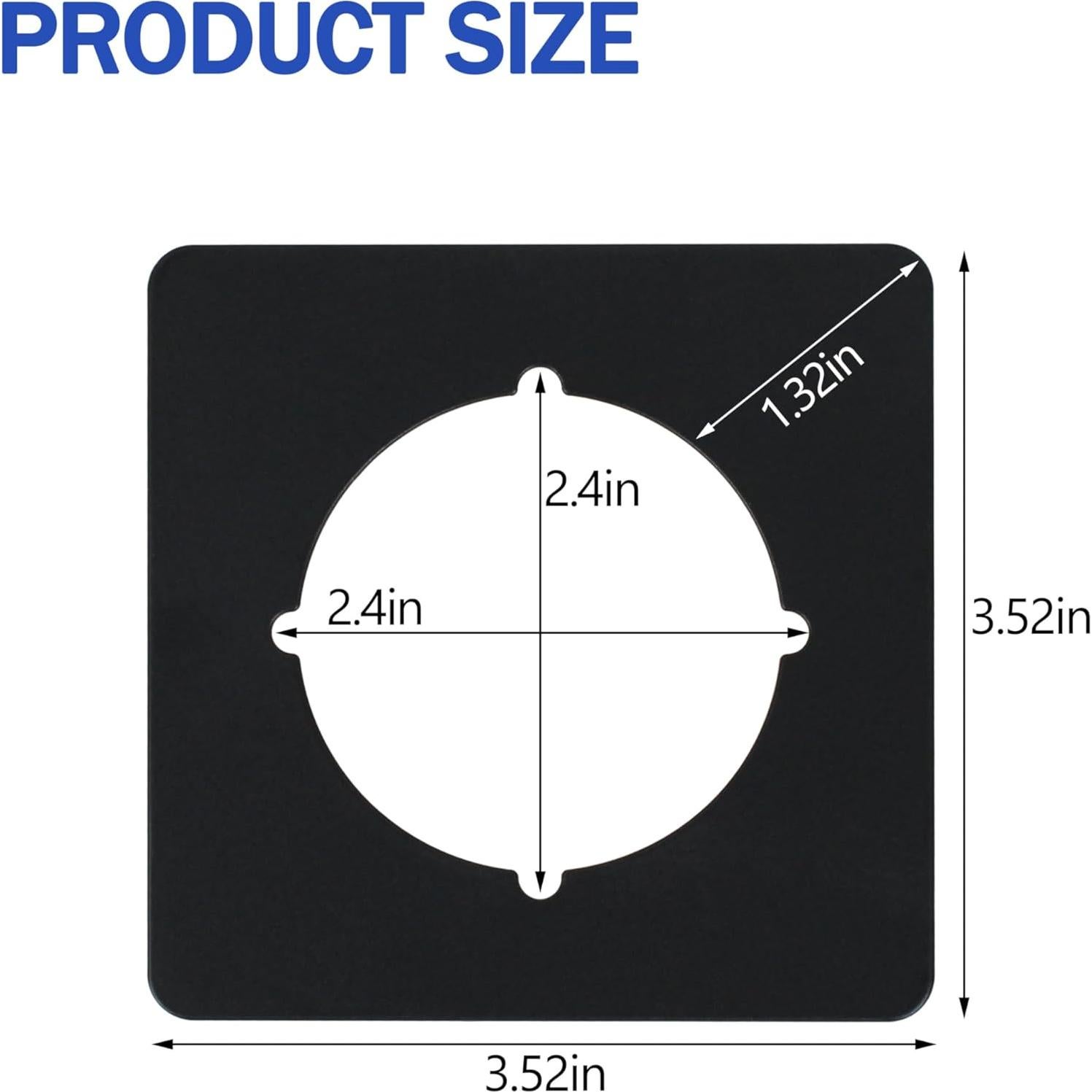 Placas de refuerzo para pomo de puerta CNGGV negras - 2 piezas